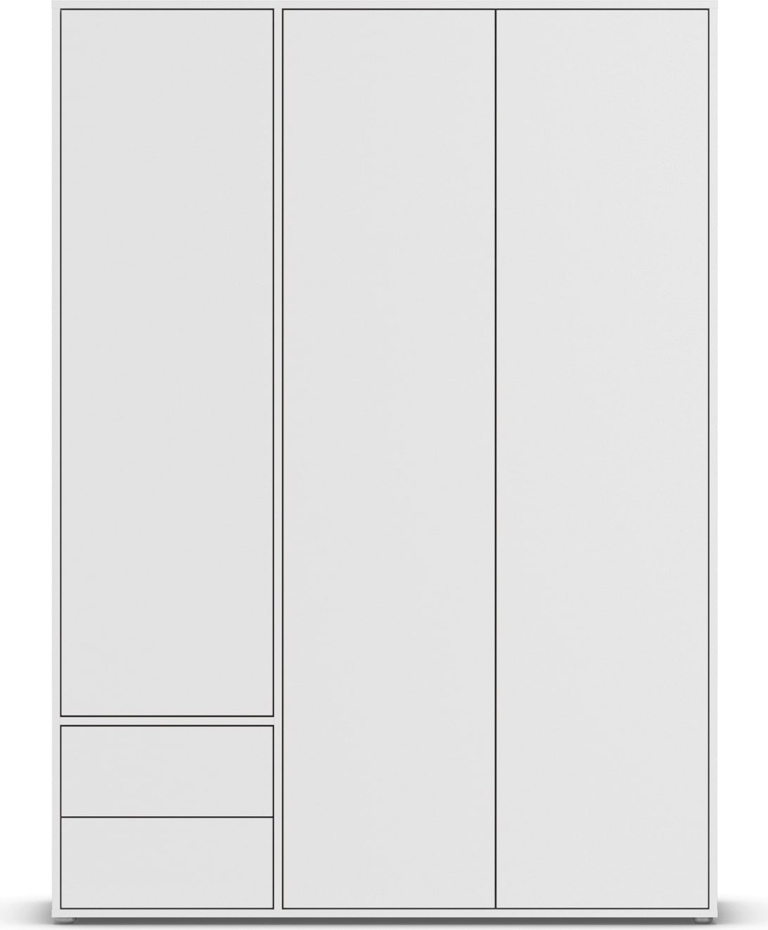 rauch Drehtürenschrank »Kleiderschrank Schrank Garderobe Wäscheschrank NABILA viel Stauraum«, (in 3 verschiedenen Ausstattungen BASIC/CLASSIC/PREMIUM), mit 2 Schubladen und Push-to-Open Funktion TOPSELLER MADE IN GERMANY