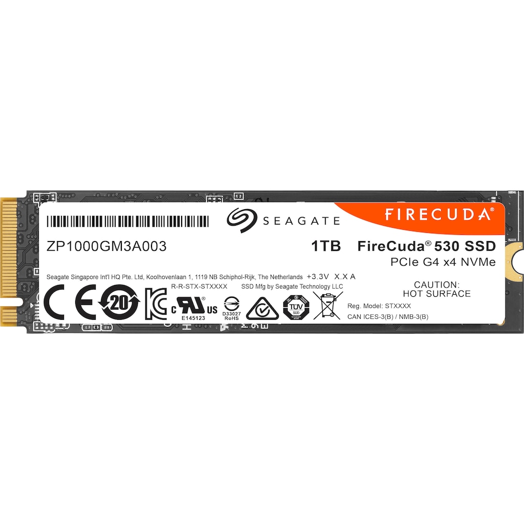 Seagate Gaming-SSD »FireCuda 530«, Anschluss M.2 PCIe 4.0