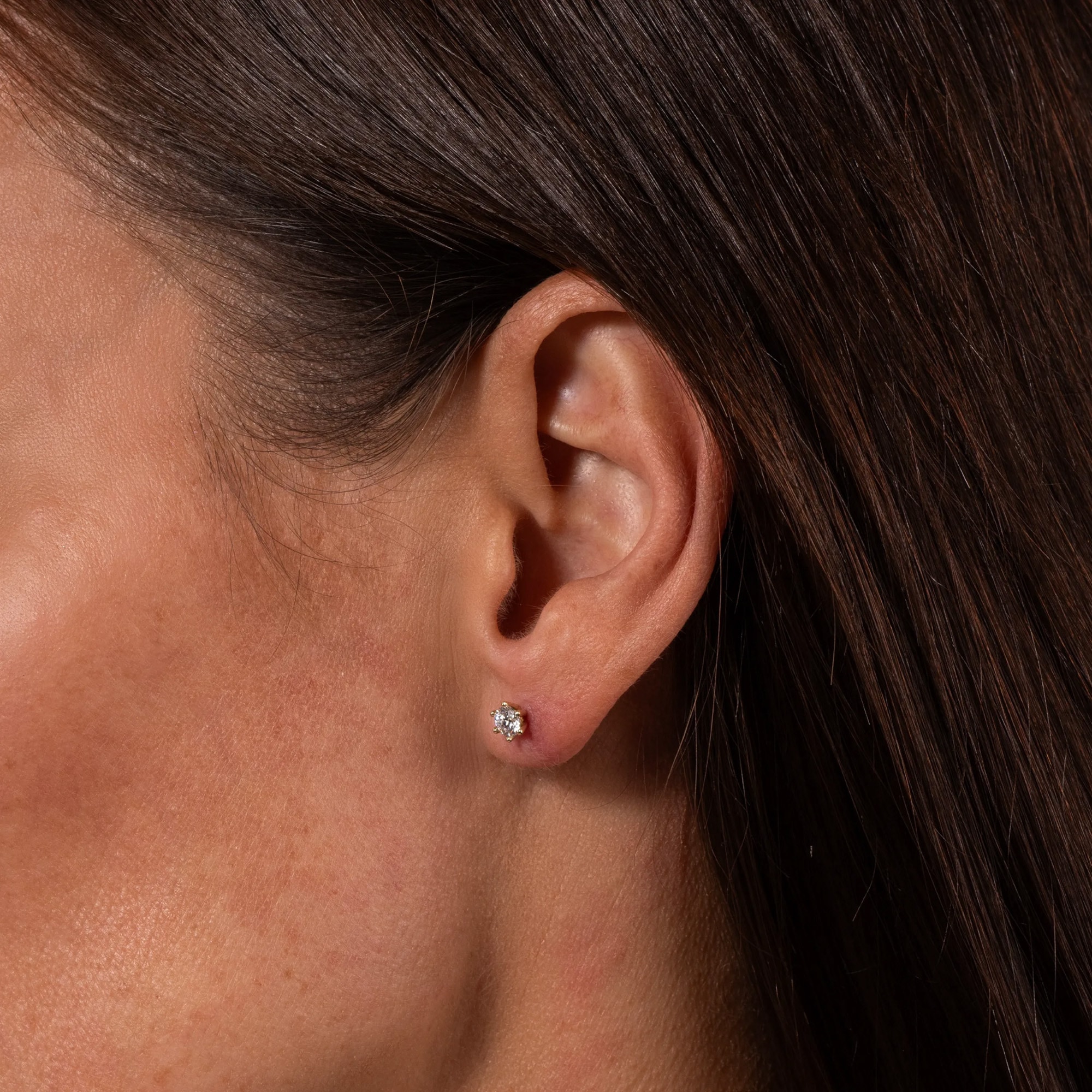 LYOMI Paar Ohrstecker »585/- Weißgold 2 synth. Diam. 0,50 ct.«