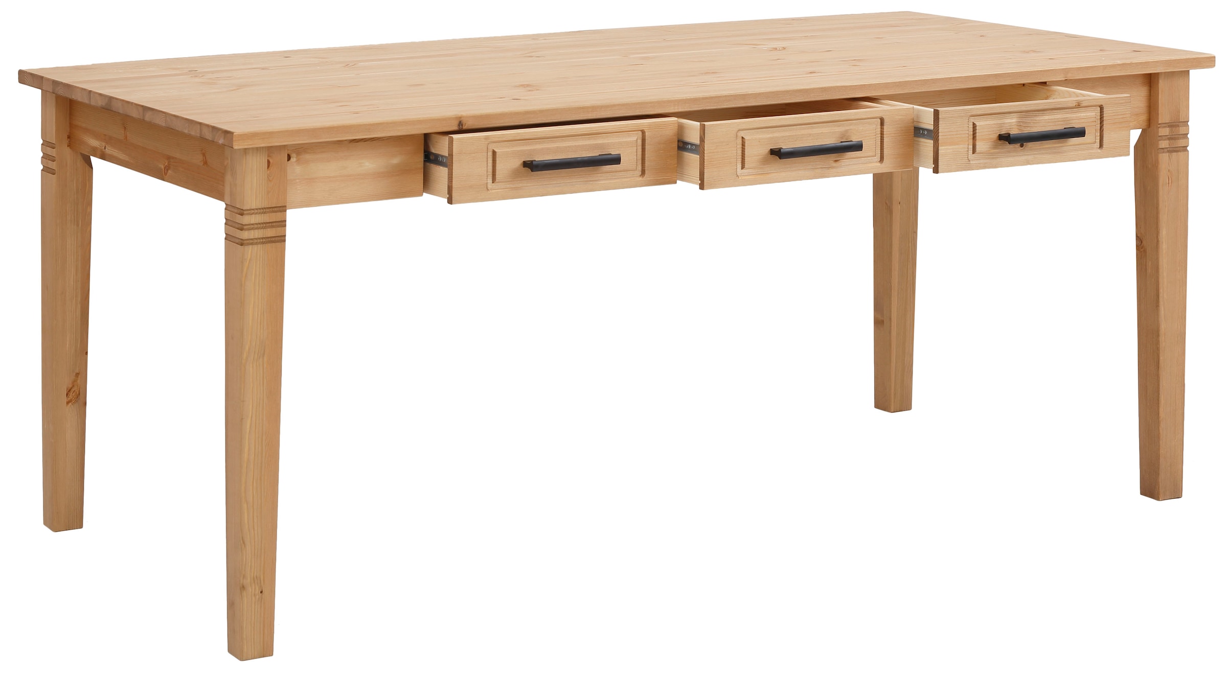 Home affaire Esstisch »Anabel«, aus massiver Kiefer, 6 Schubladen unter der Tischplatte, Breite 180 cm