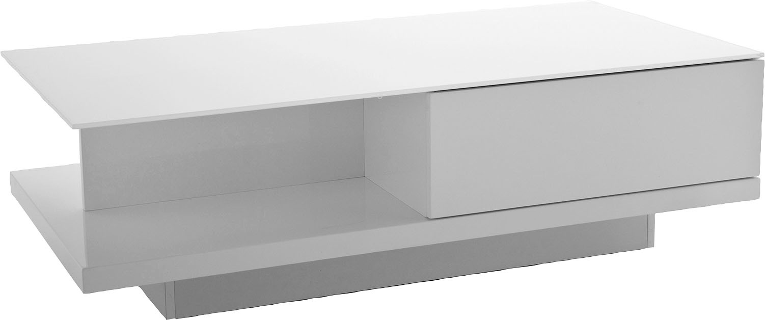 SalesFever Couchtisch »im minimalistischen Stil« Elegante Tischplatte aus r günstig online kaufen