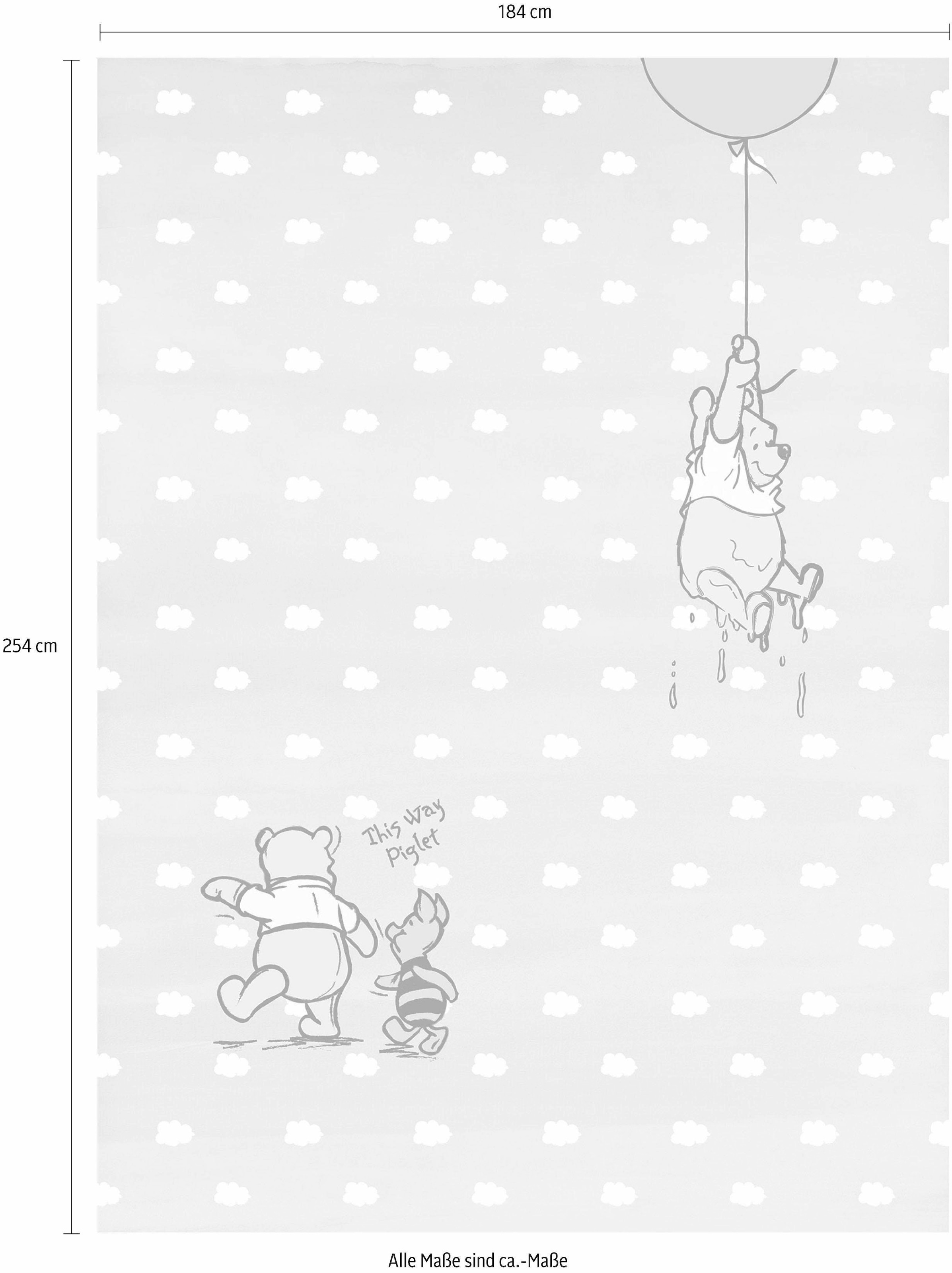Komar Fototapete »Winnie the Pooh Piglet - Größe 184 x 254 cm«, bedruckt, Kinderzimmer