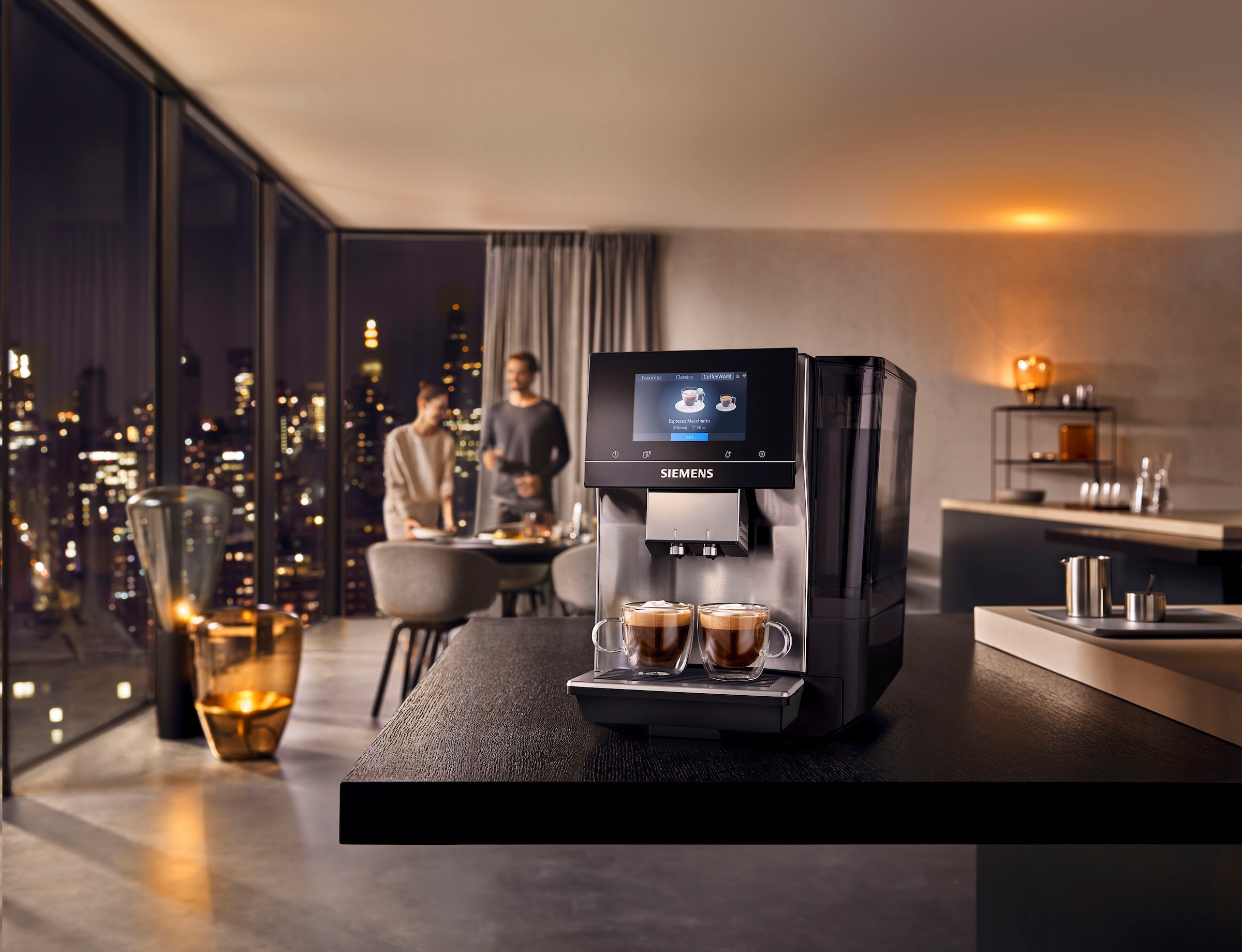 SIEMENS Kaffeevollautomat »EQ.700 Inox silber metallic TP705D47«, Full-Touch -Display, bis 10 Profile speicherbar, Milchsystem-Reinigung online  bestellen