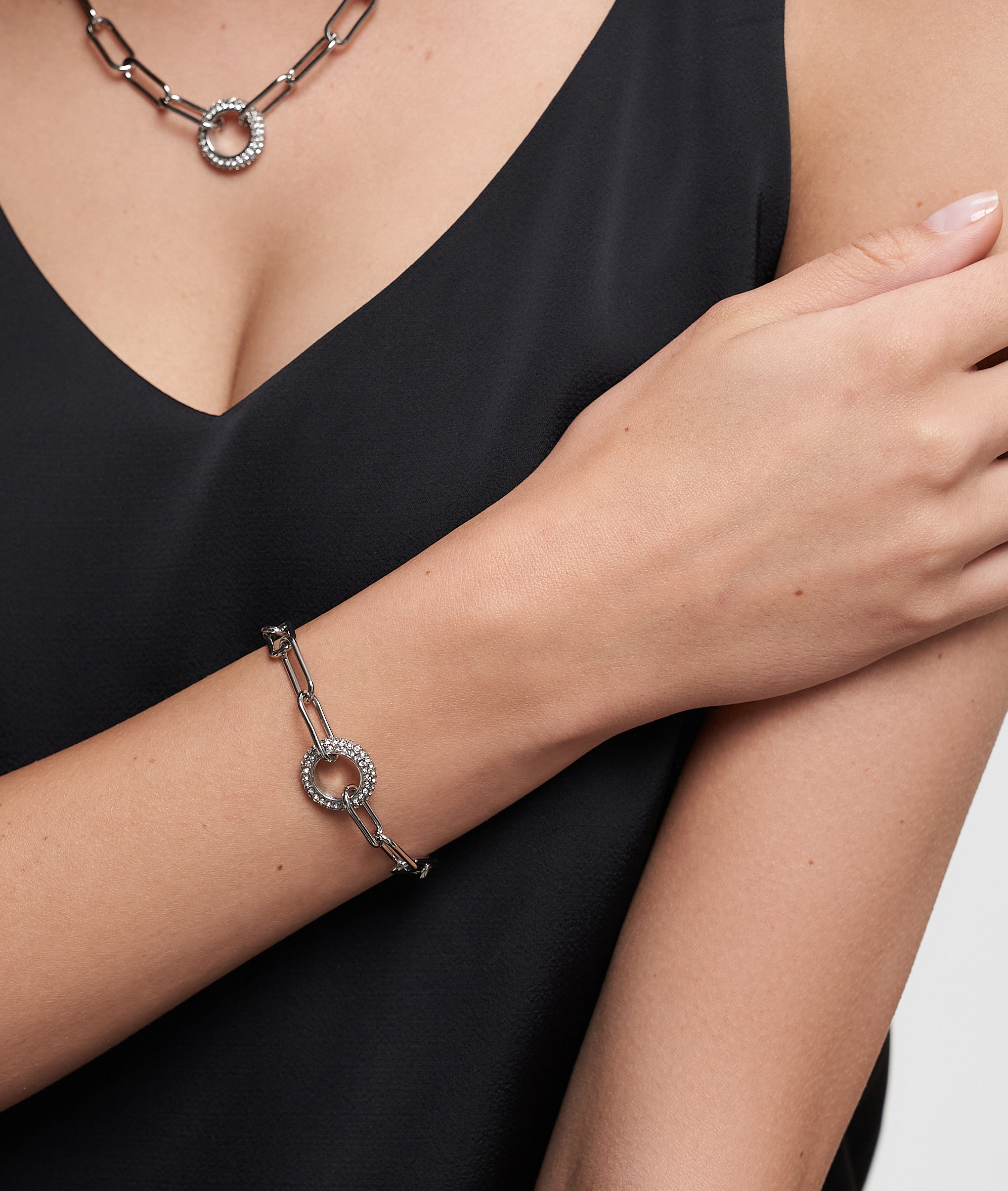 Tamaris Gliederarmband »Schmuck Geschenk Edelstahl Armkette The Glitter Donut«