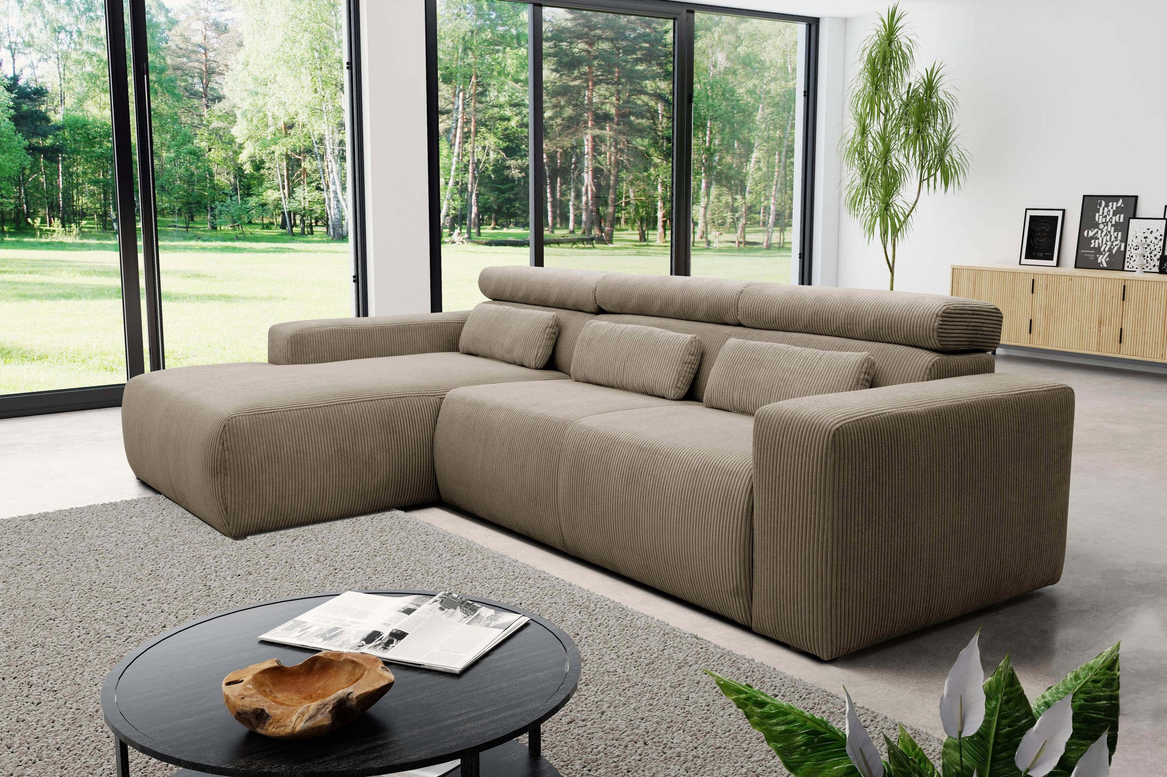 DOMO collection Ecksofa »Brandon große Ausführung B/T/H: 289/177/80 cm, auc günstig online kaufen