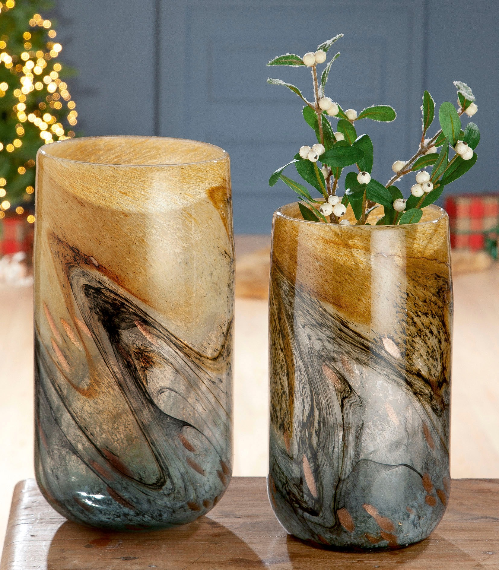 GILDE Tischvase »Vida, mit Farbverlauf«, (1 St.), dekorative Vase aus Glas, Blumenvase
