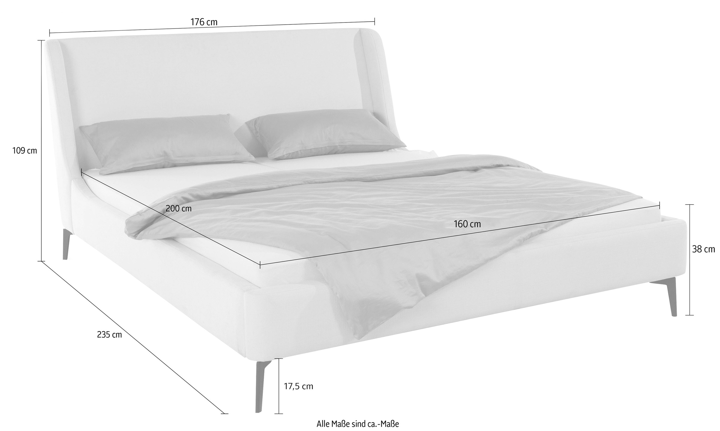 6. Bild von LeGer Home by Lena Gercke Polsterbett »Mayra«, 3 verschiedene Farben und 2 Bezugsqualitäten