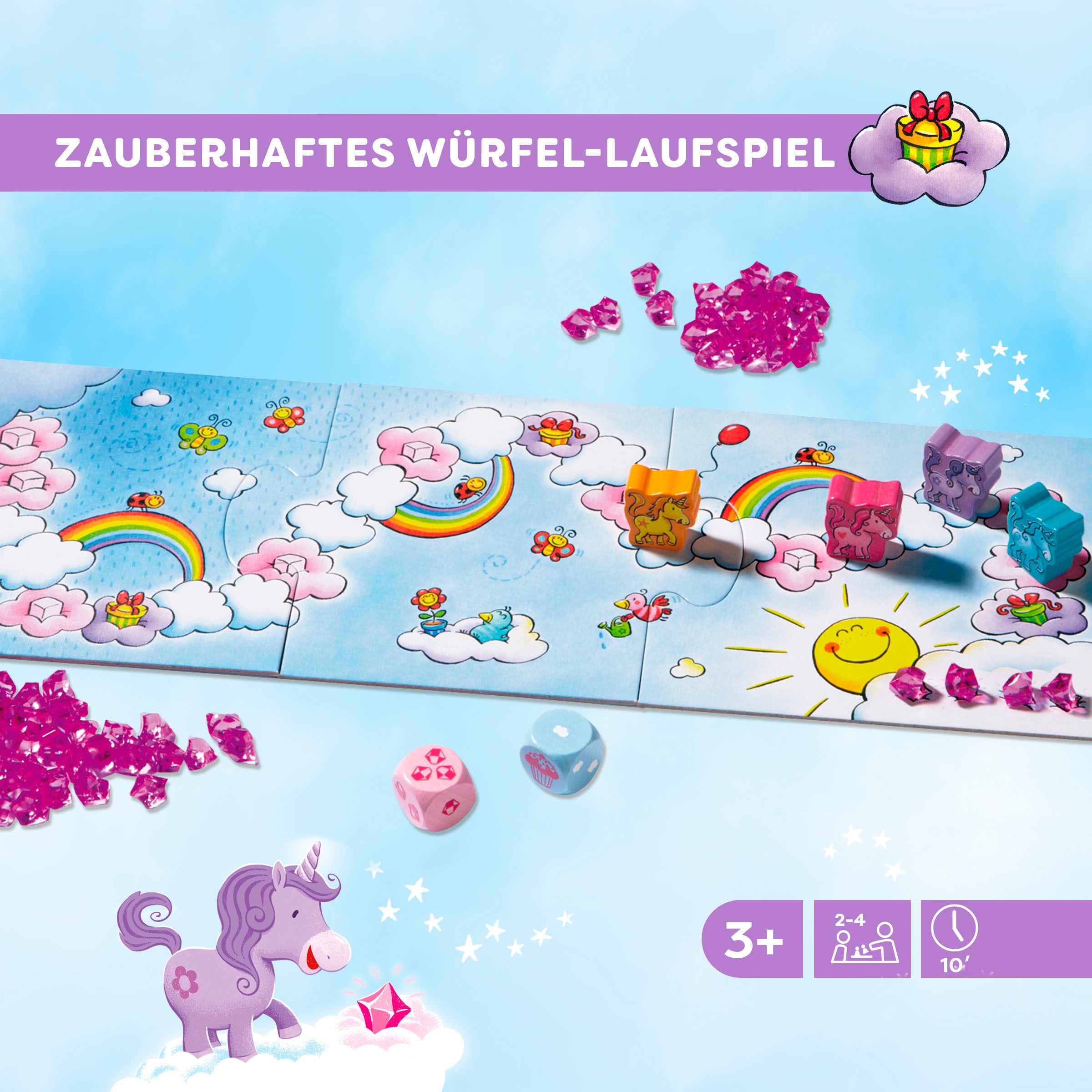 Haba Spiel »Einhorn Glitzerglück Wolkenschatz«, Made in Germany