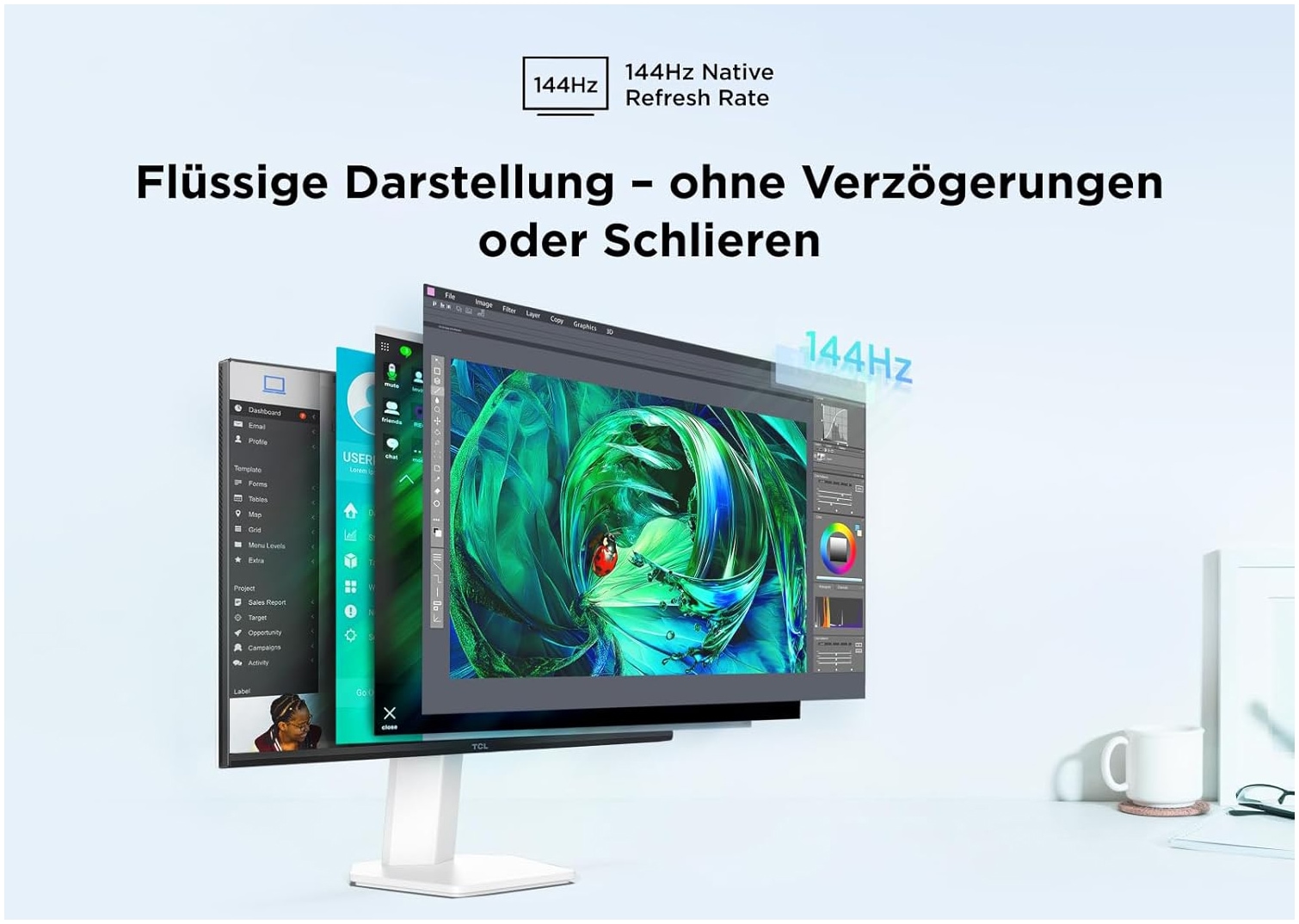 TCL Gaming-Monitor »25G54XD« 62 cm/25 ″  1920 x 1080 px Full HD 5 Reaktionszeit 144 Hz