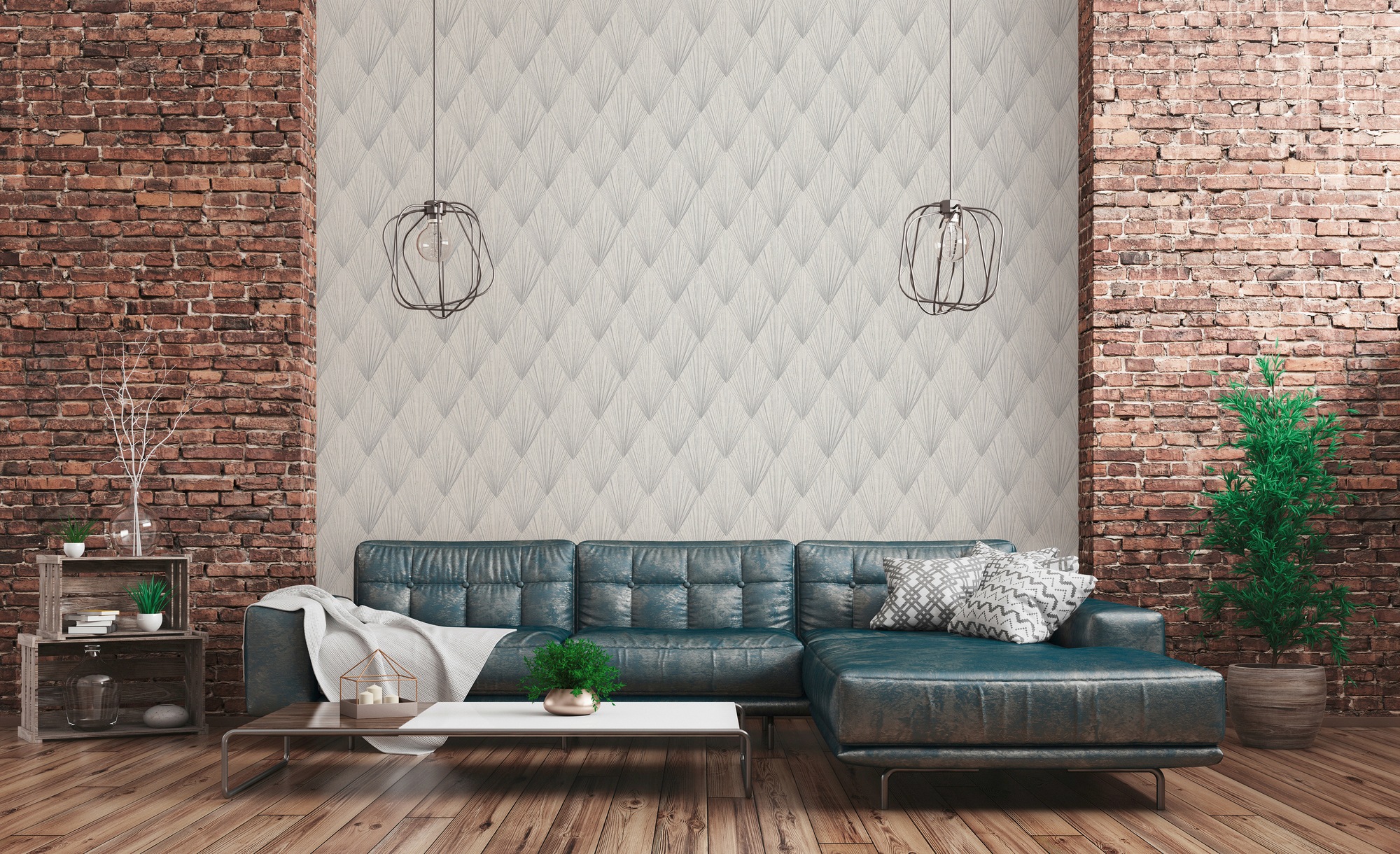 living walls Vliestapete »Metropolitan Stories, Ava New York«, gemustert-Motiv-abstrakt, Tapete Geometrisch Tapeten Wohnzimmer Schlafzimmer Küche Design Optik