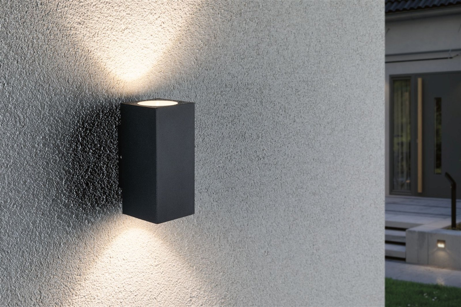Paulmann LED Außen-Wandleuchte »Flame IP44 eckig 58x75mm 3000K 2x3,5W 2x260lm 230V Aluminium«, 2 flammig, IP44