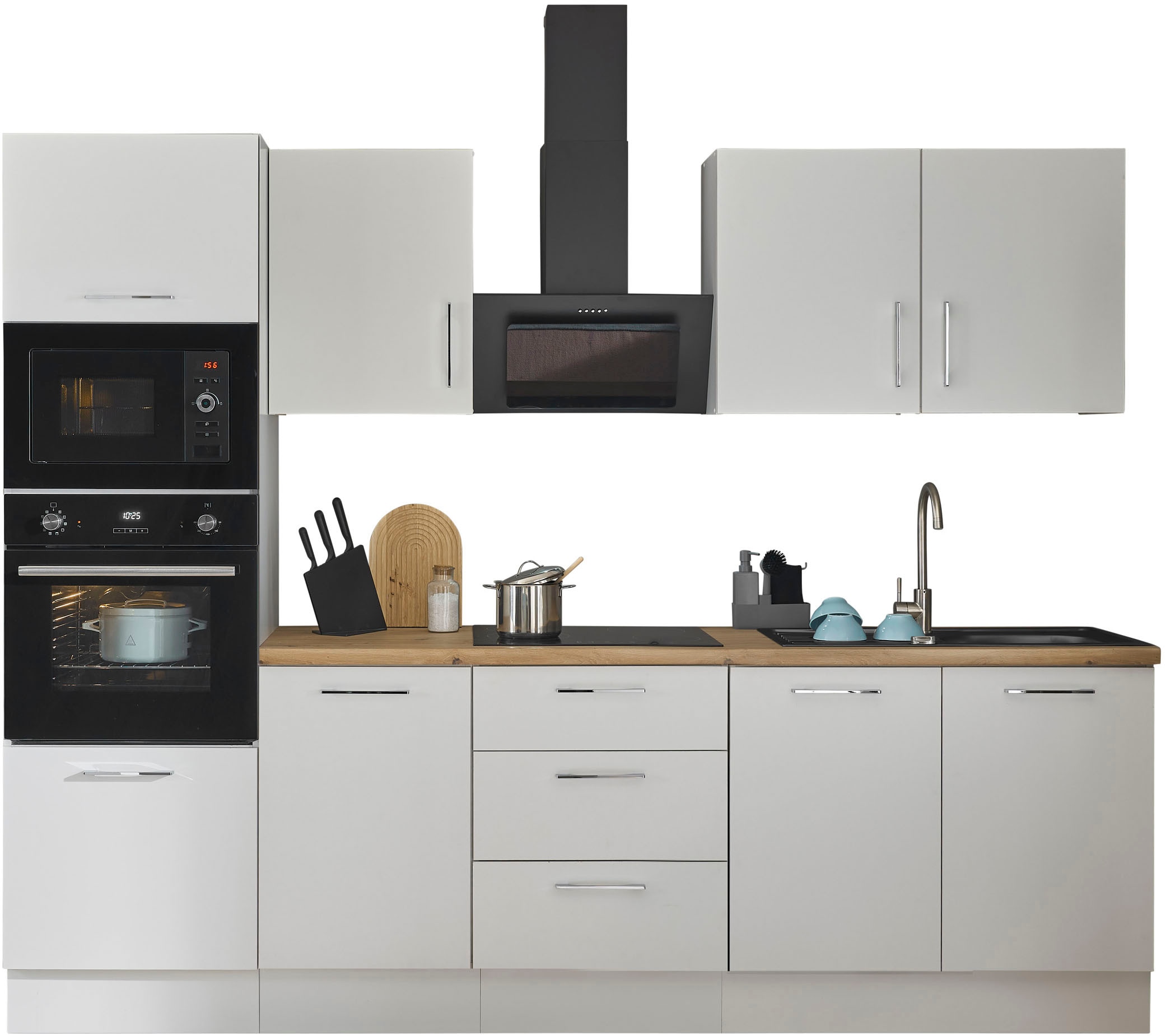 BASIC by Balculina Küchenzeile »Turin«, Breite 270 cm, wahlweise mit E-Geräten