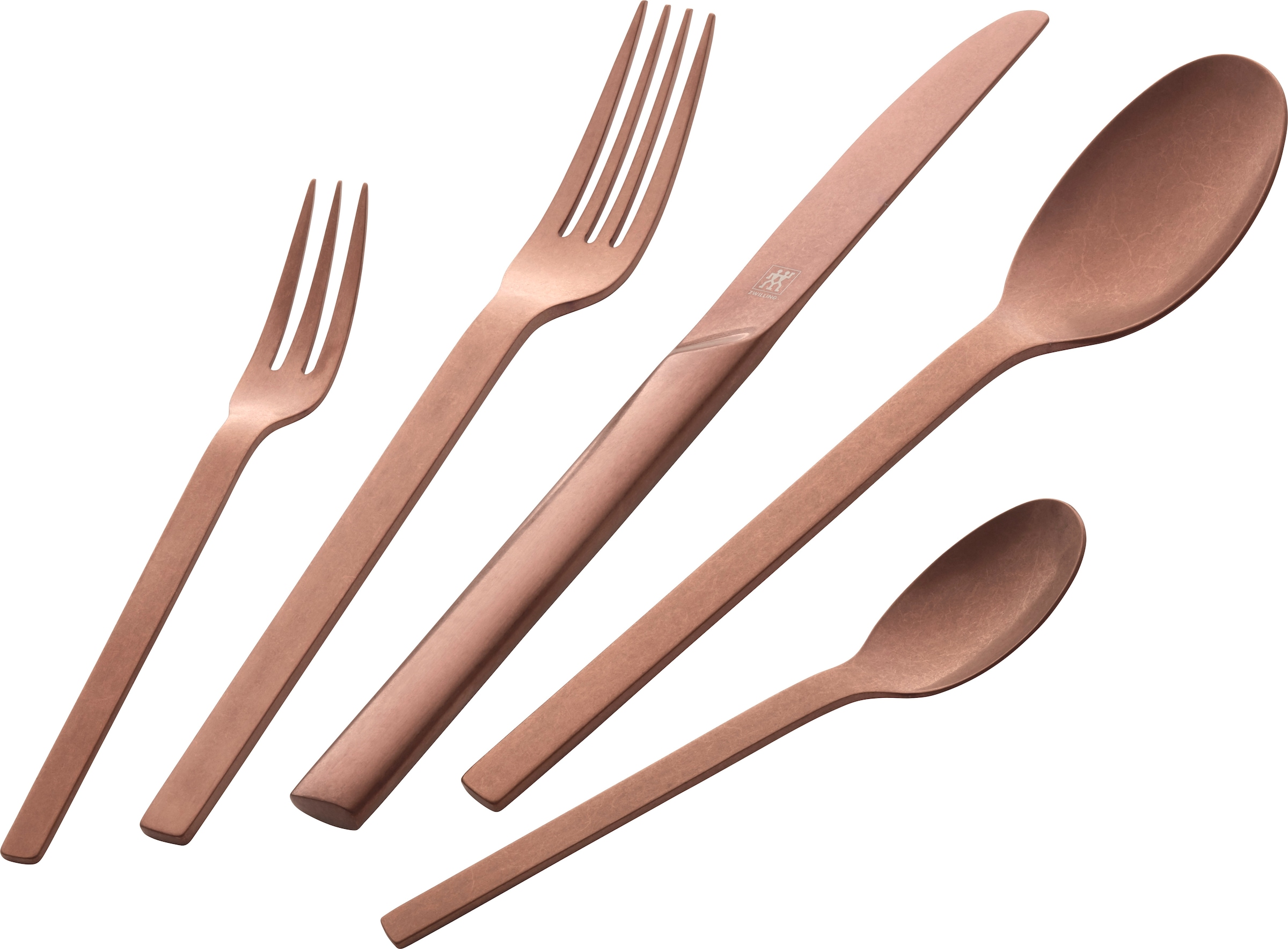 Zwilling Besteck-Set »Minimale mattiert«, (Set, 68 tlg.), 18/10 Edelstahl, Rostfrei, für bis zu 12 Personen, Rosa