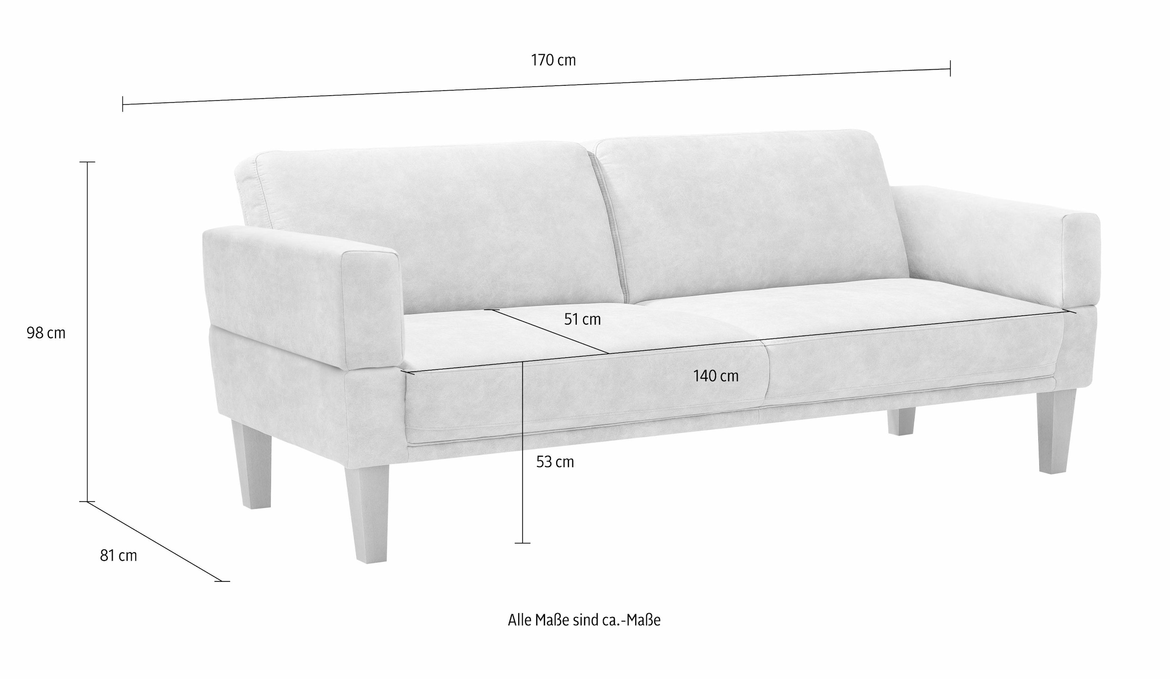 Home affaire Sofa »Fehmarn«, in 3 Breiten
