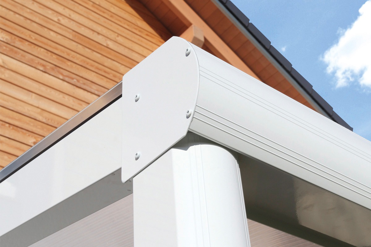 Skanholz Terrassendach »Genua« 434 cm Breite, verschiedene Tiefe