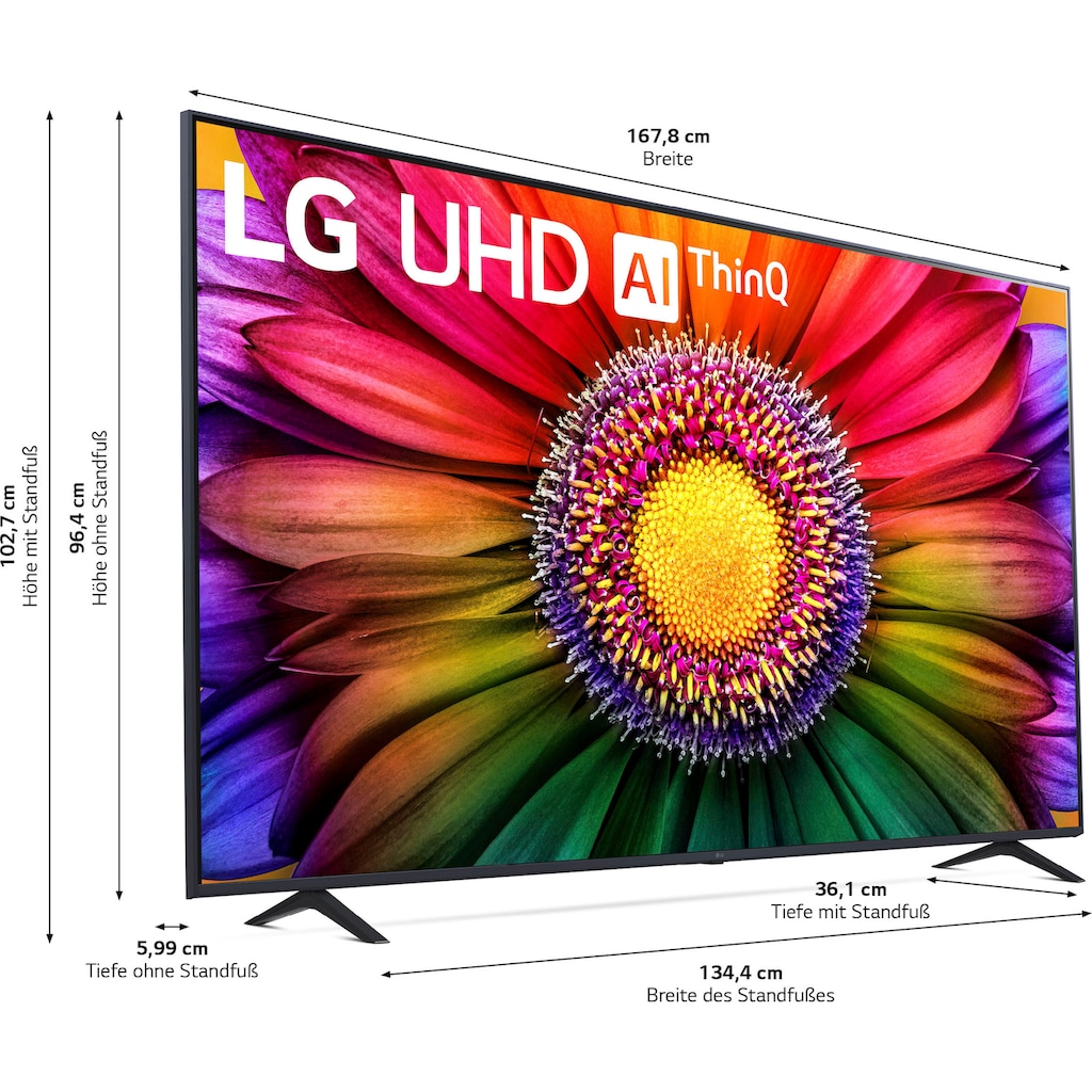 LG LED-Fernseher »75UR80006LJ«, 189 cm/75 Zoll, 4K Ultra HD, Smart-TV