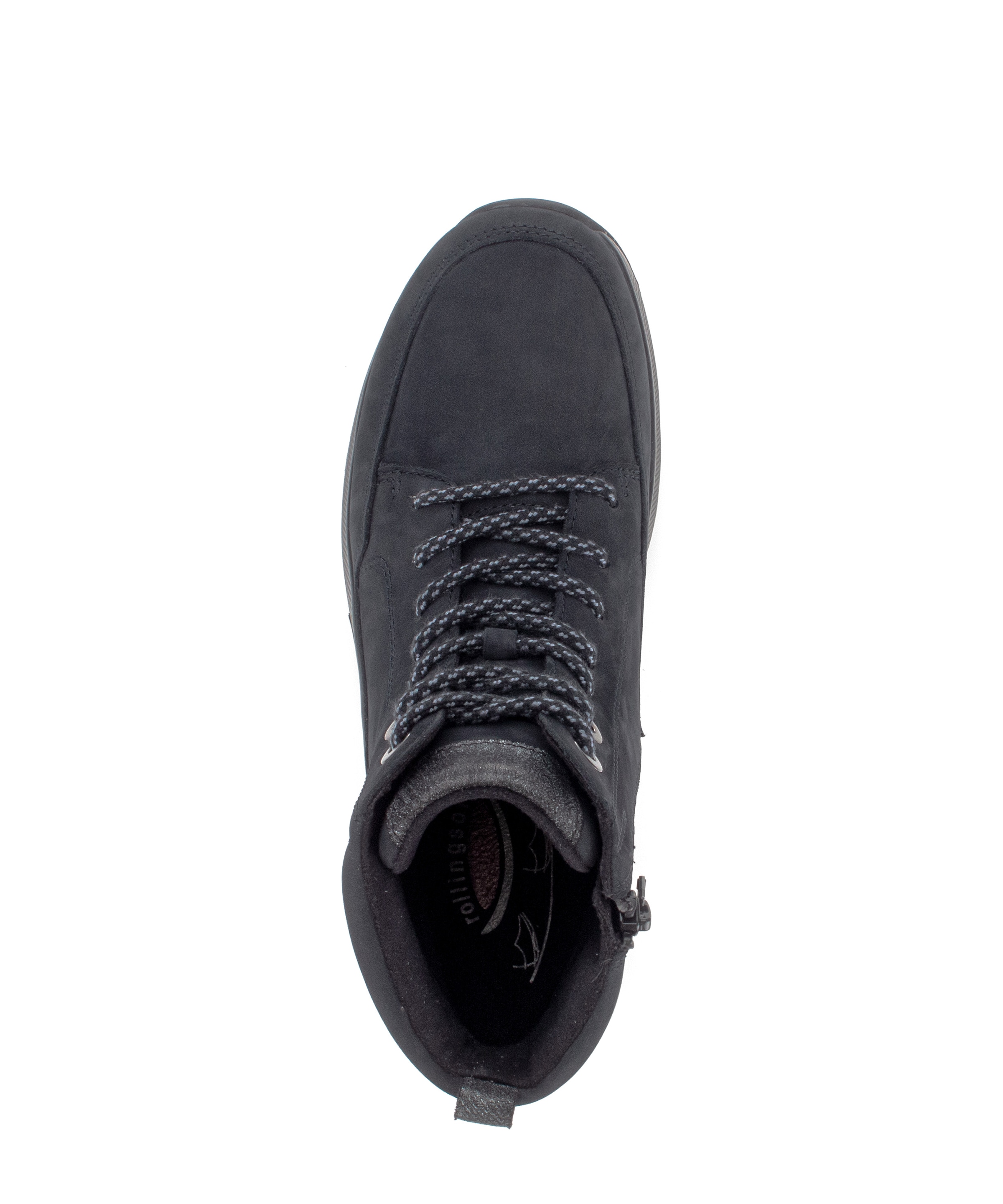 rollingsoft Schnürboots  Keilabsatz, High Top-Sneaker mit gepolstertem Schaftrand