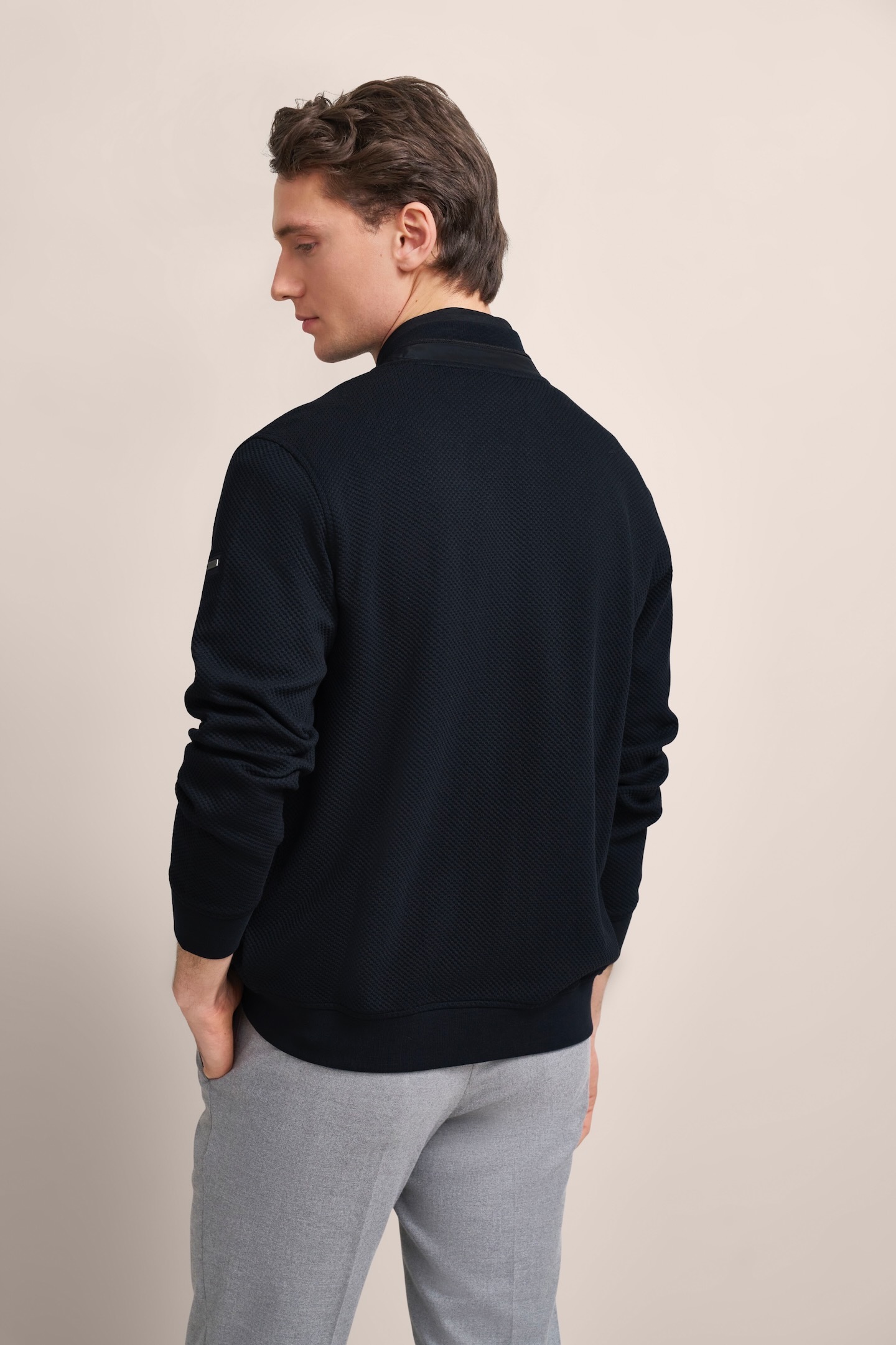 bugatti Sweatjacke, mit Collegekragen