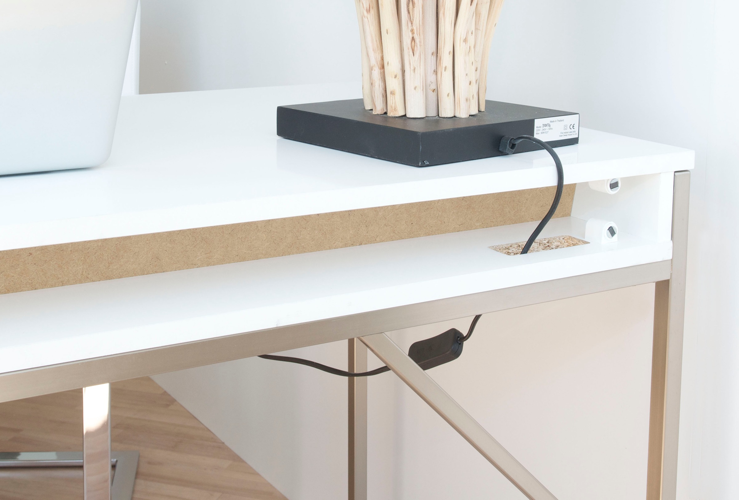 Arbeitstisch, Tisch, mit Raten Furniture Schreibtisch Hammel Designmöbel 137,4 cm, »Mistral kaufen Gestell, auf Bürotisch, Computertisch«, B: