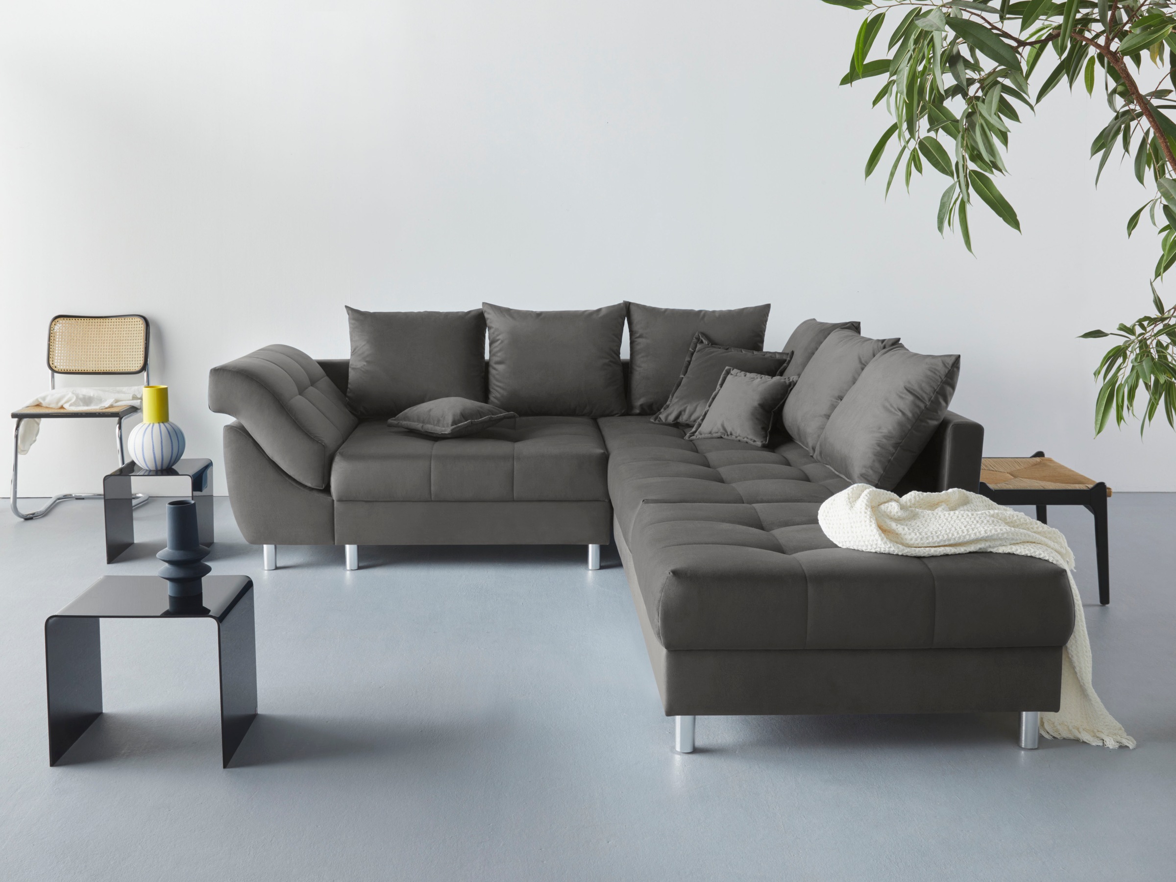 COLLECTION AB Ecksofa »(Spar-Set) Innsbruck L-Form und Hocker«, (Spar-Set), günstig online kaufen