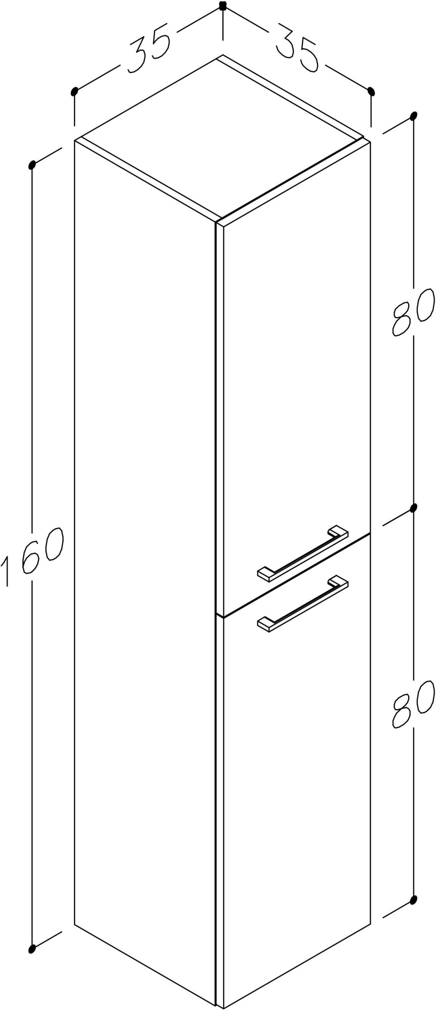 welltime Hochschrank »Scandic«, verspiegelt, mit Soft-Close-Funktion, verschiedene Breiten, FSC®