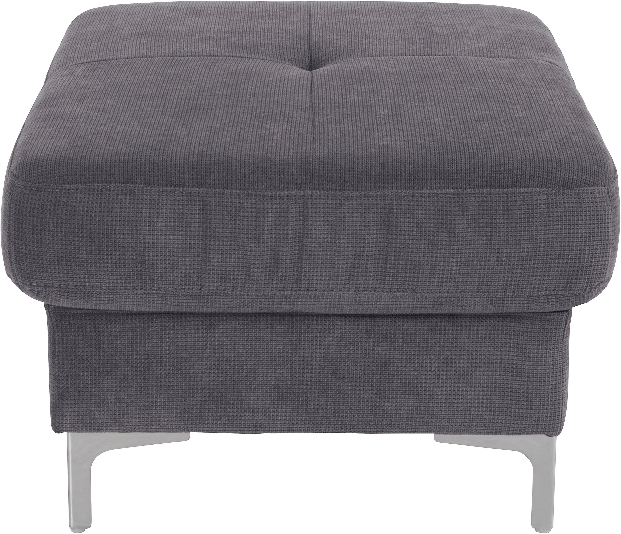 COTTA Polstergarnitur »Sammy L-Form«, (Set), Set bestehend aus: Ecksofa mit Kopfteilverstellung & Hocker