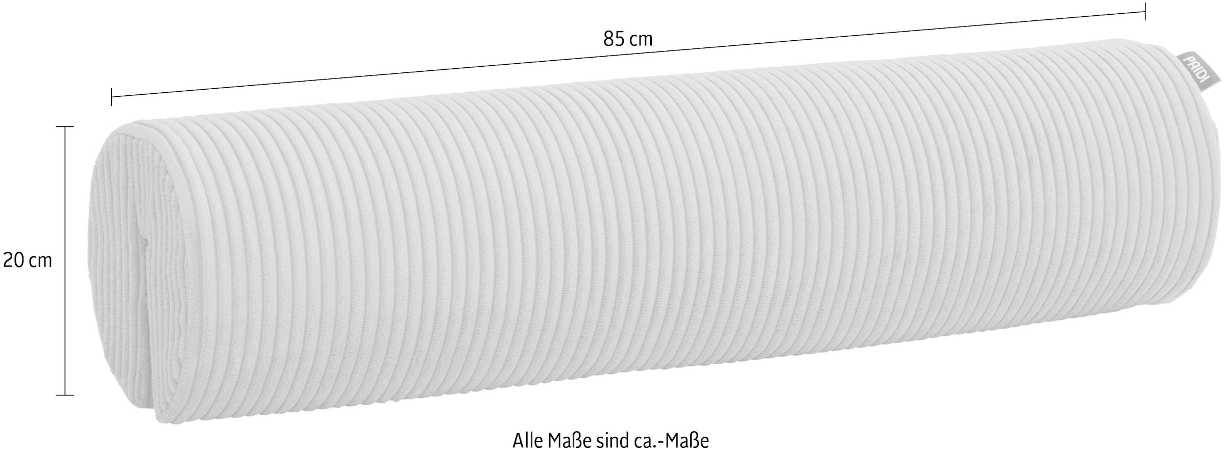 PAIDI Nackenkissen »Cord in verschiedenen Ausführungen, Polyester, 85/115x20 cm« Aufsteckkissen, abnehmbarer und waschbarer Bezug, Rückenkissen