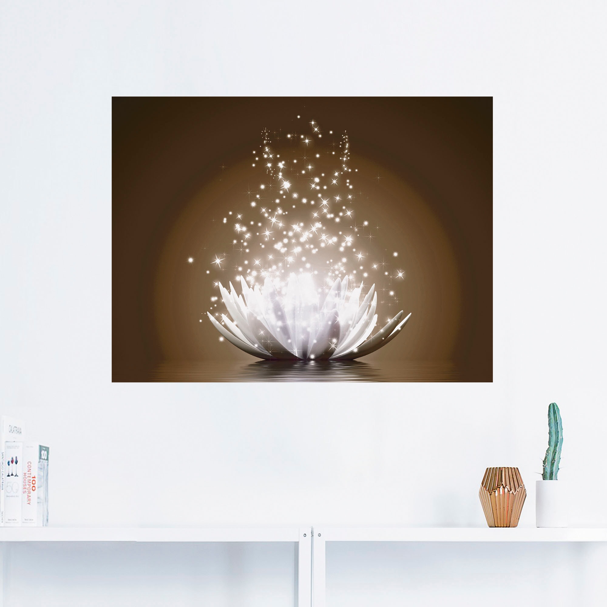 Artland Wandbild »Magie der Lotus-Blume«, Blumen, (1 St.), als Leinwandbild günstig online kaufen