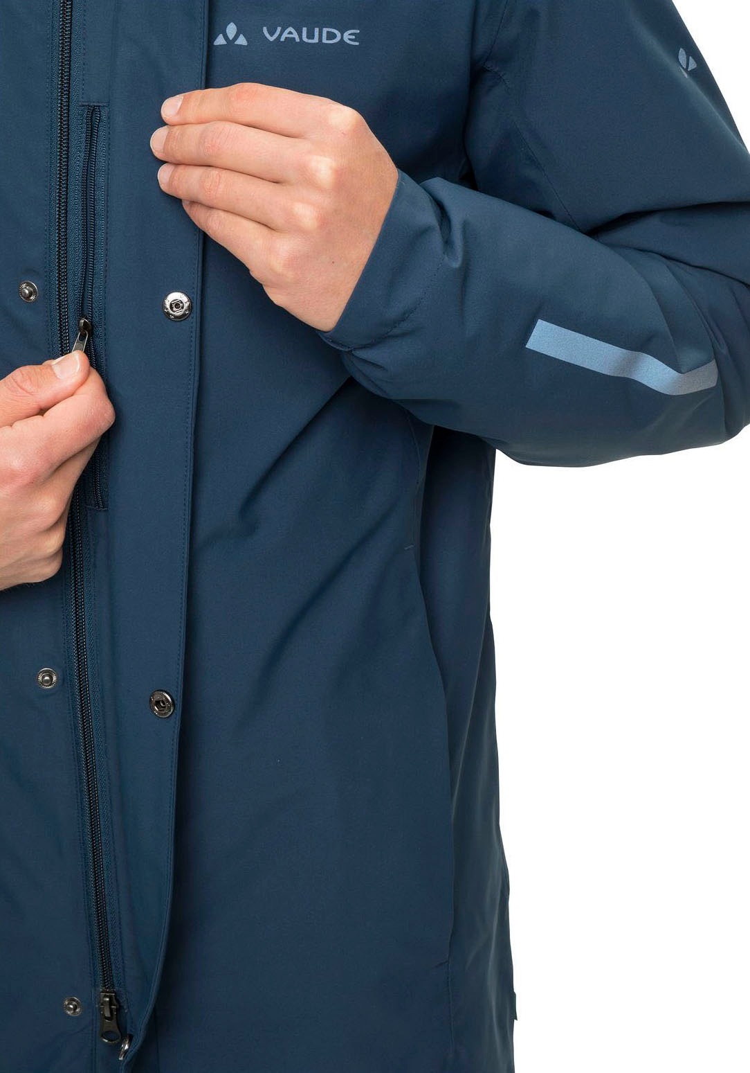 VAUDE Funktionsparka »MENS CYCLIST PADDED PARKA«, (1 St.), mit Kapuze