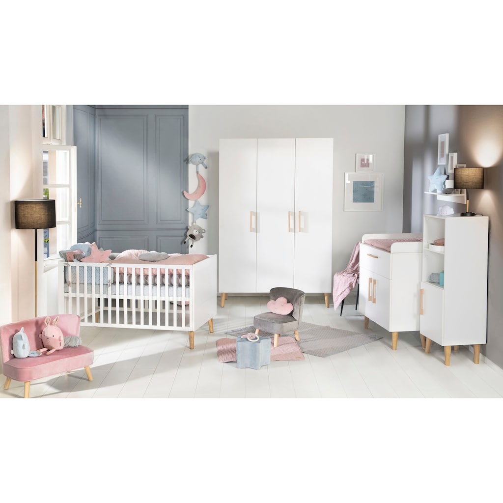 roba® Babyzimmer-Komplettset »Mick«, (Set, 3 St., Kinderbett, Schrank, Wickelkommode)