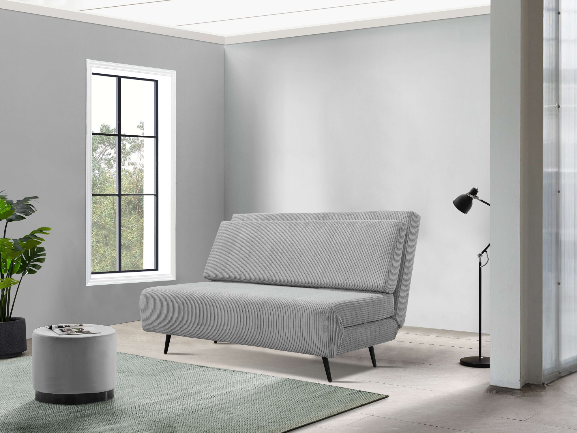 andas Schlafsofa »Linnea«, Daybed mit aufklappbarer Liegefläche, in Webstoff, Veloursstoff, Cord