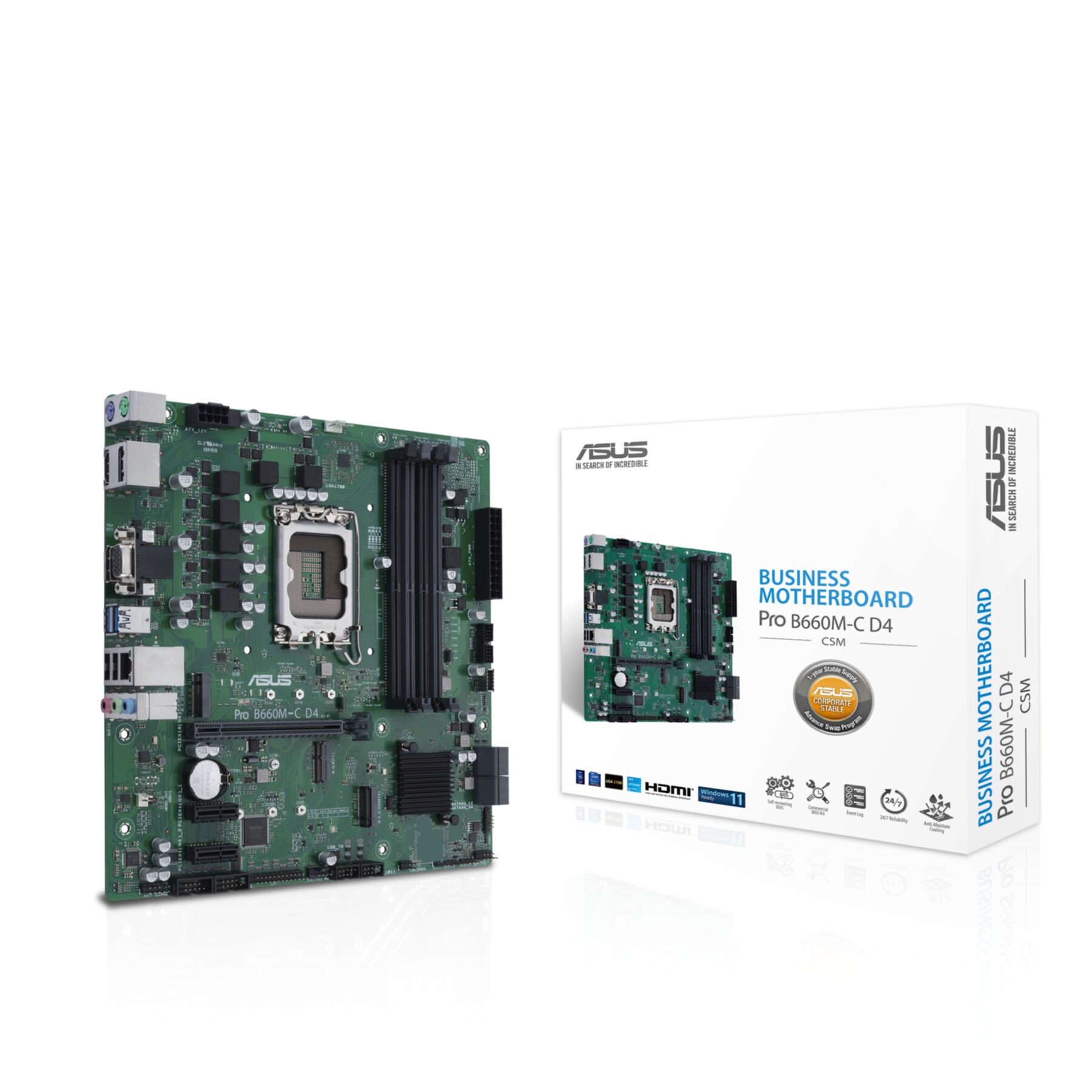 Asus Mainboard »PRO B660M-C D4-CSM«