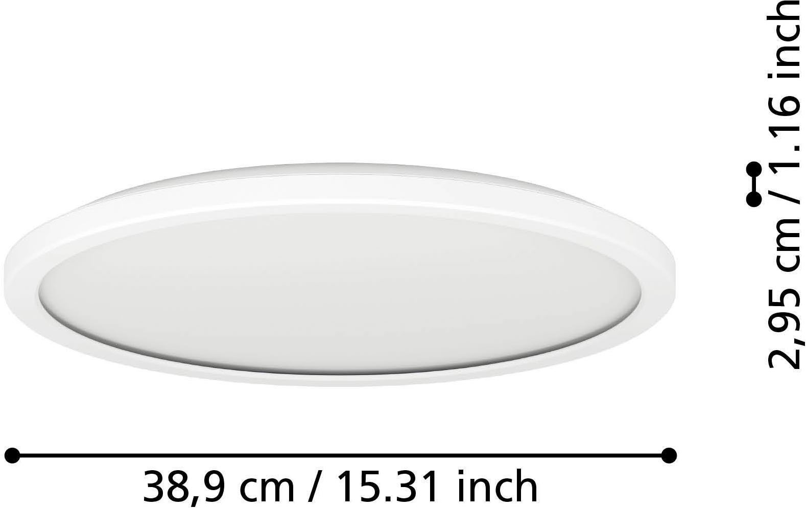 EGLO Deckenleuchte »Rovito-R Deckenlampe, Deckenbeleuchtung, Badlampe, Kunststoff, IP44« LED-Modul 1 Stk. Kaltweiß | Neutralweiß | Warmweiß