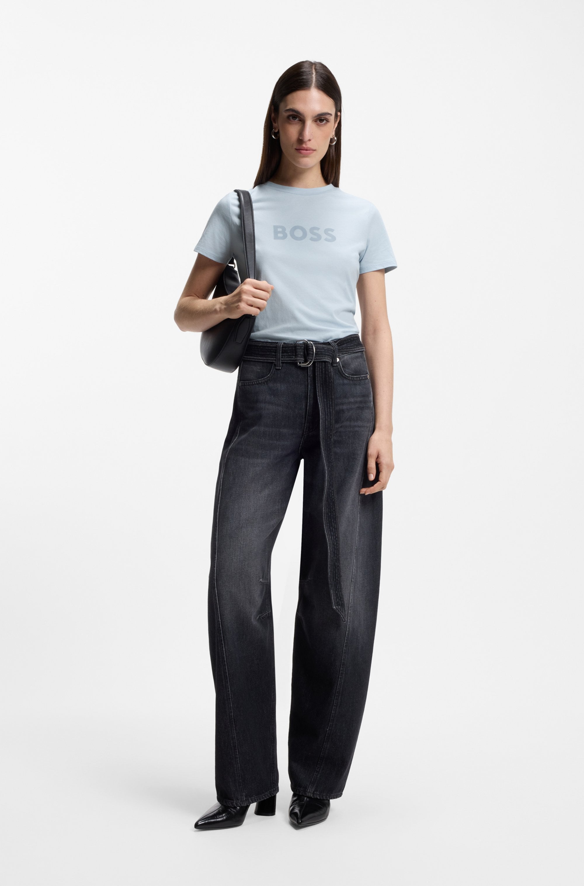 BOSS ORANGE T-Shirt »Elogo Premium Damenmode« mit BOSS-Schriftzug