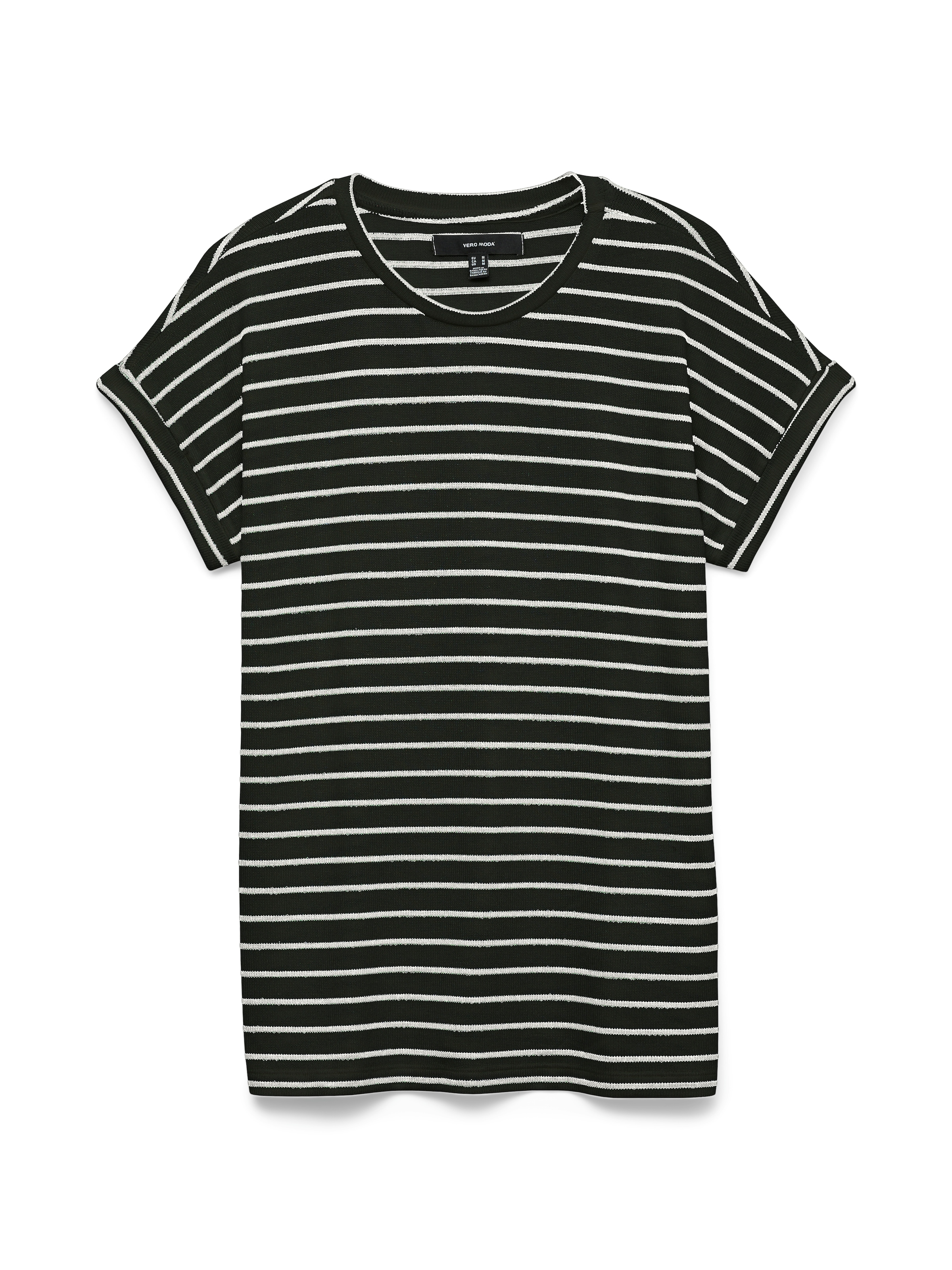Vero Moda Kurzarmpullover »VMBRIANNA SS O-NECK PULLOVER BOO  REP« mit überschnittenen Schultern mit Umschlagsaum