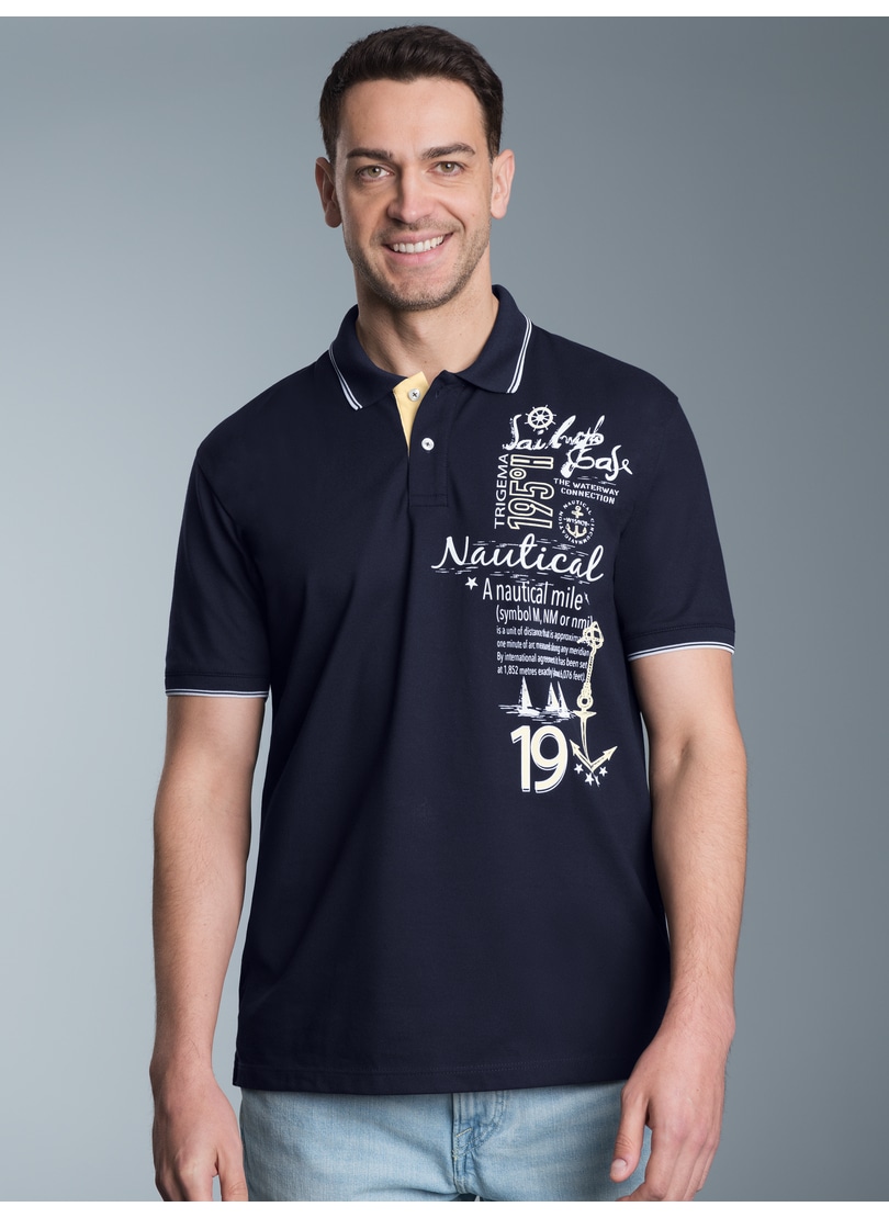 Trigema Poloshirt »TRIGEMA Poloshirt mit maritimem Printmotiv«, (1 tlg.)