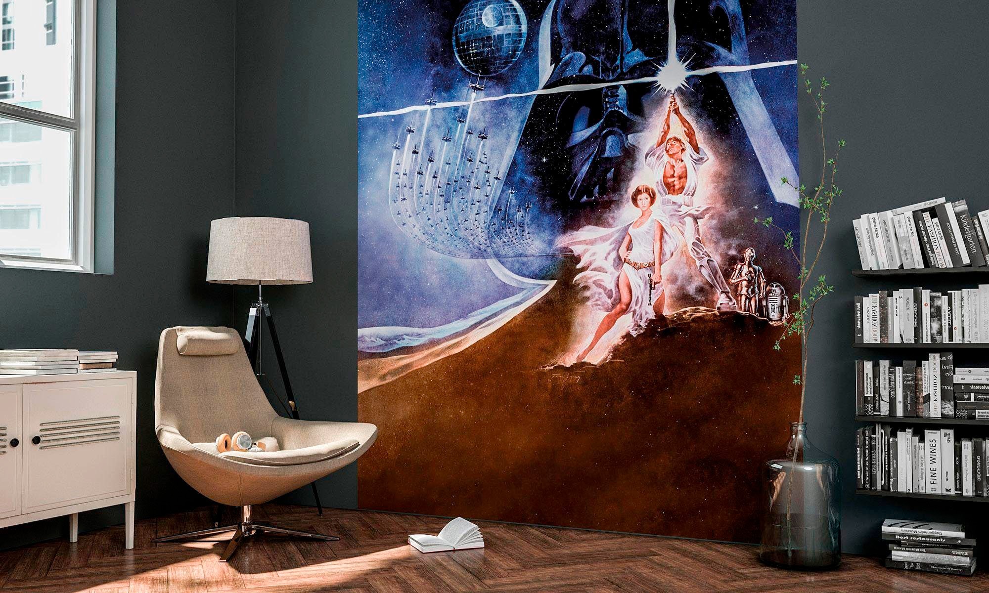 Komar Vliestapete »Digitaldruck Vlies - Star Wars Poster Classic2 - Größe 200 x 250 cm«, bedruckt, Kinderzimmer