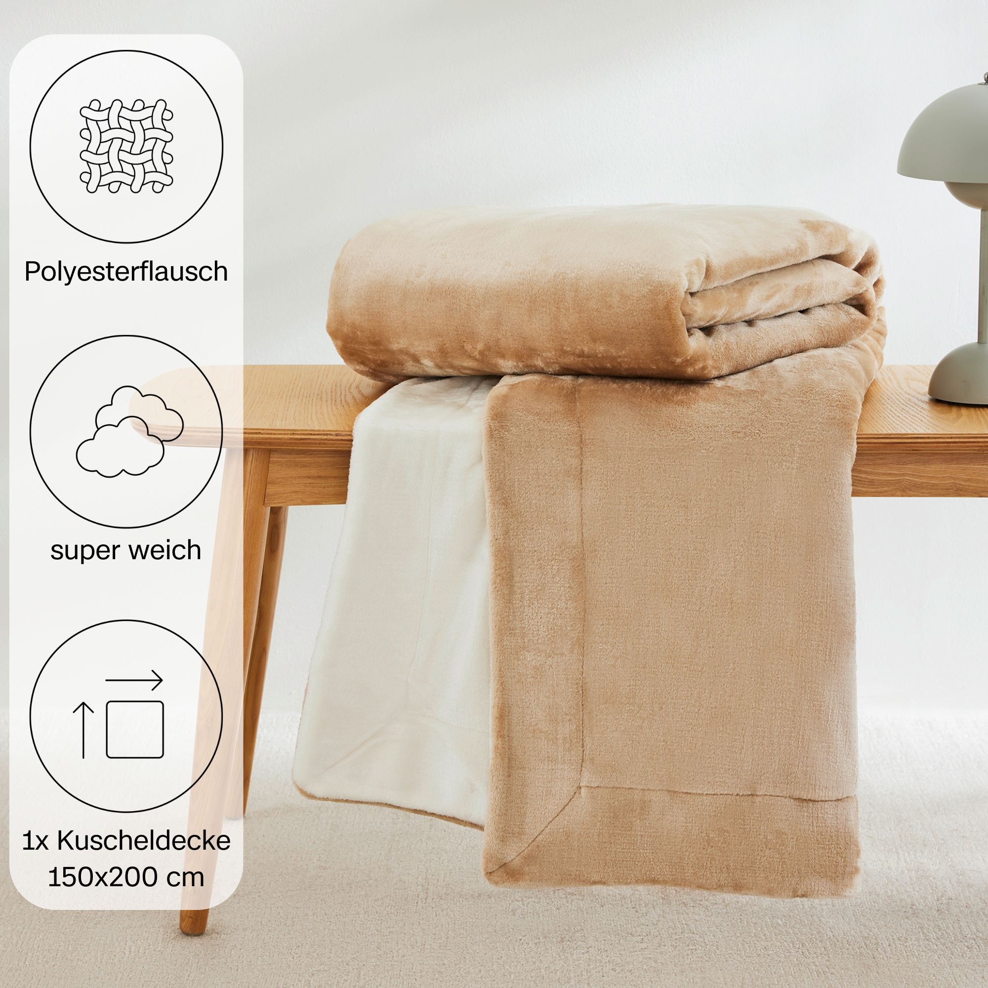 s.Oliver Wohndecke »Doublesoft, Kuscheldecke, Deal, Kissen geschenkt!«, Kus günstig online kaufen