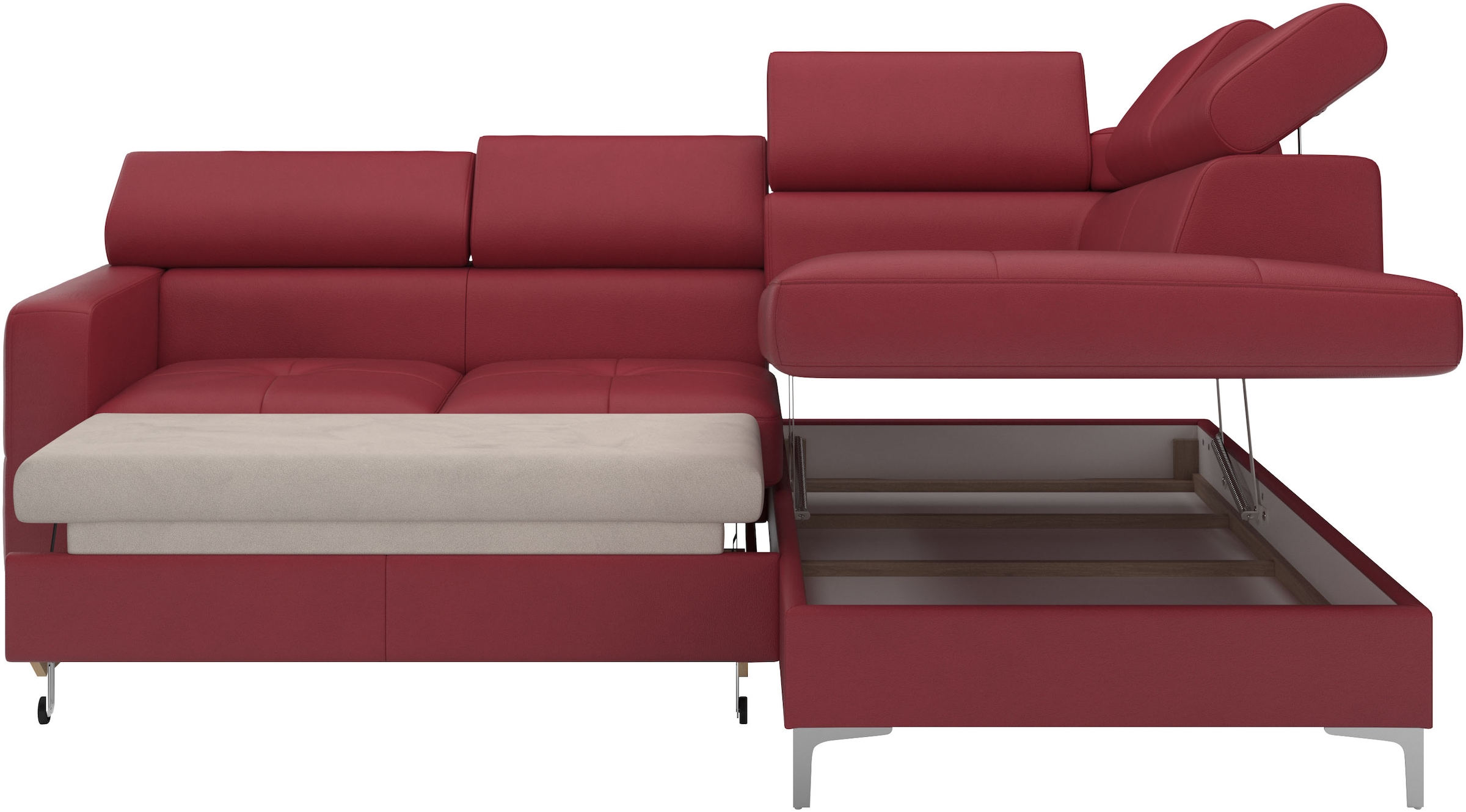 COTTA Ecksofa »Sammy L-Form«, mit Kopfteilverstellung, wahlweise mit Bettfunktion & Bettkasten