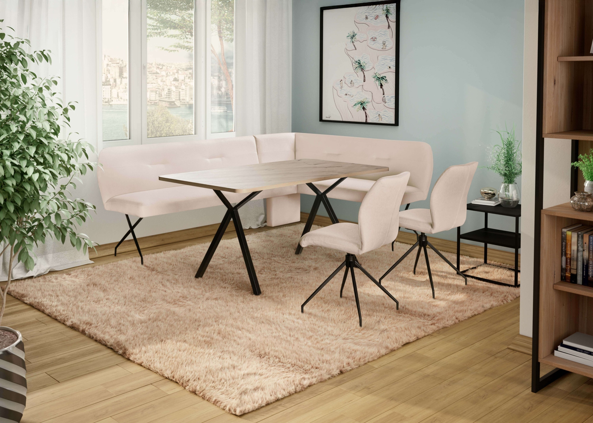 Home affaire Drehstuhl »Bruna Esszimmerstuhl,Polsterstuhl, Küchenstuhl, 4-F günstig online kaufen