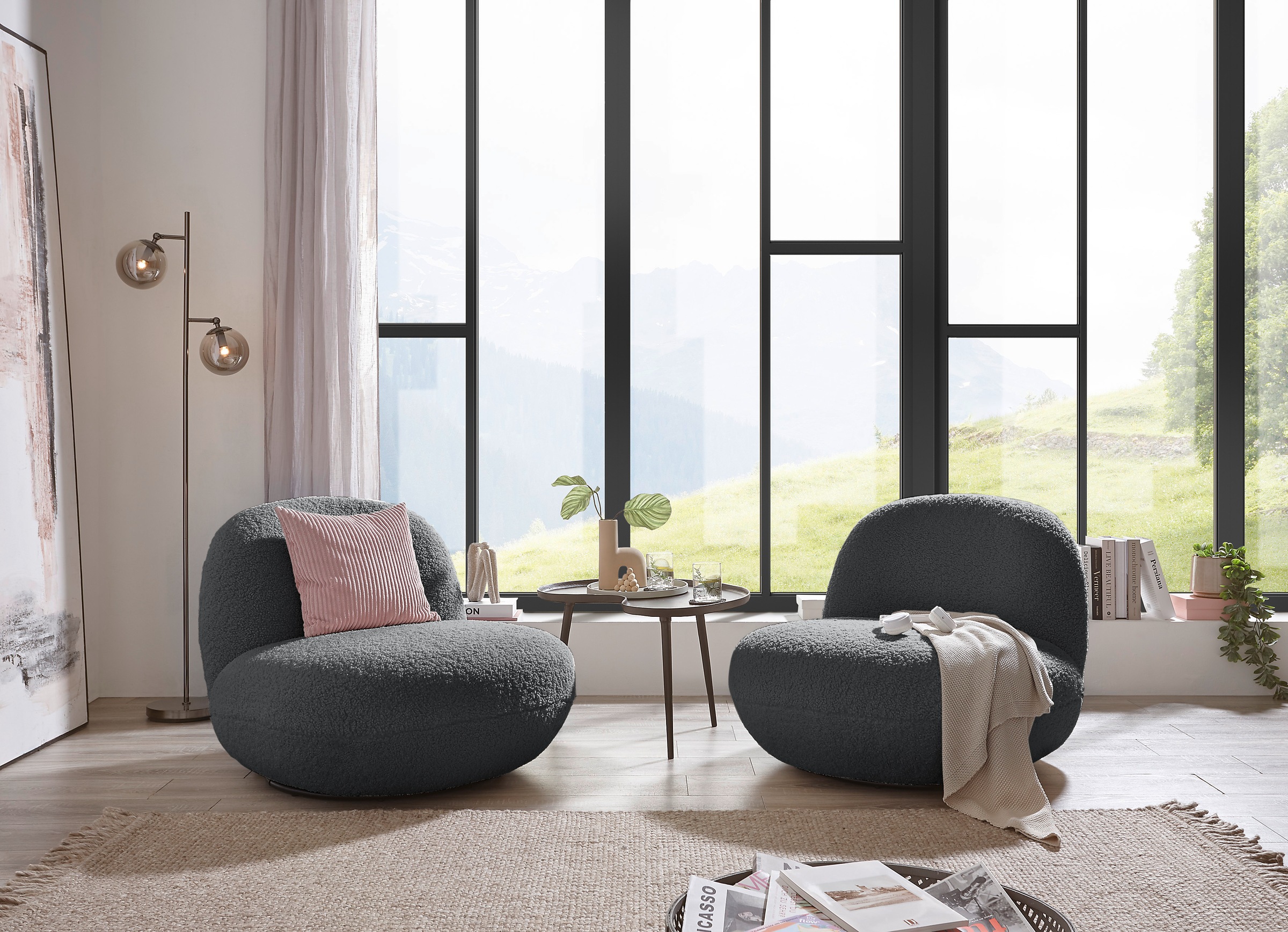 ED EXCITING DESIGN Drehsessel »Chris«, frei im Raum stellbar, drehbar günstig online kaufen