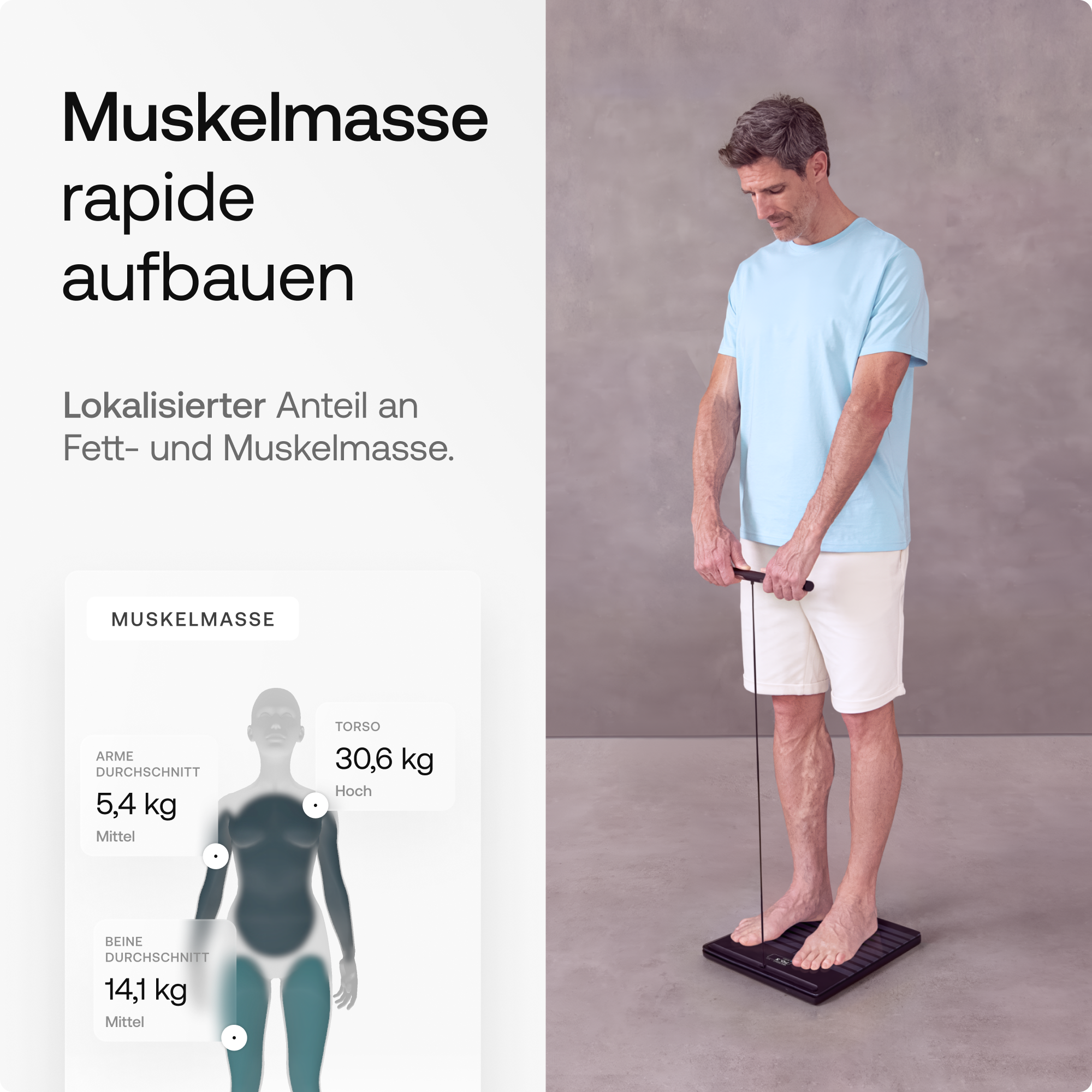 Withings Personenwaage »Body Scan«, mit integriertem 6-Kanal-Elektrokardiogramm (EKG)