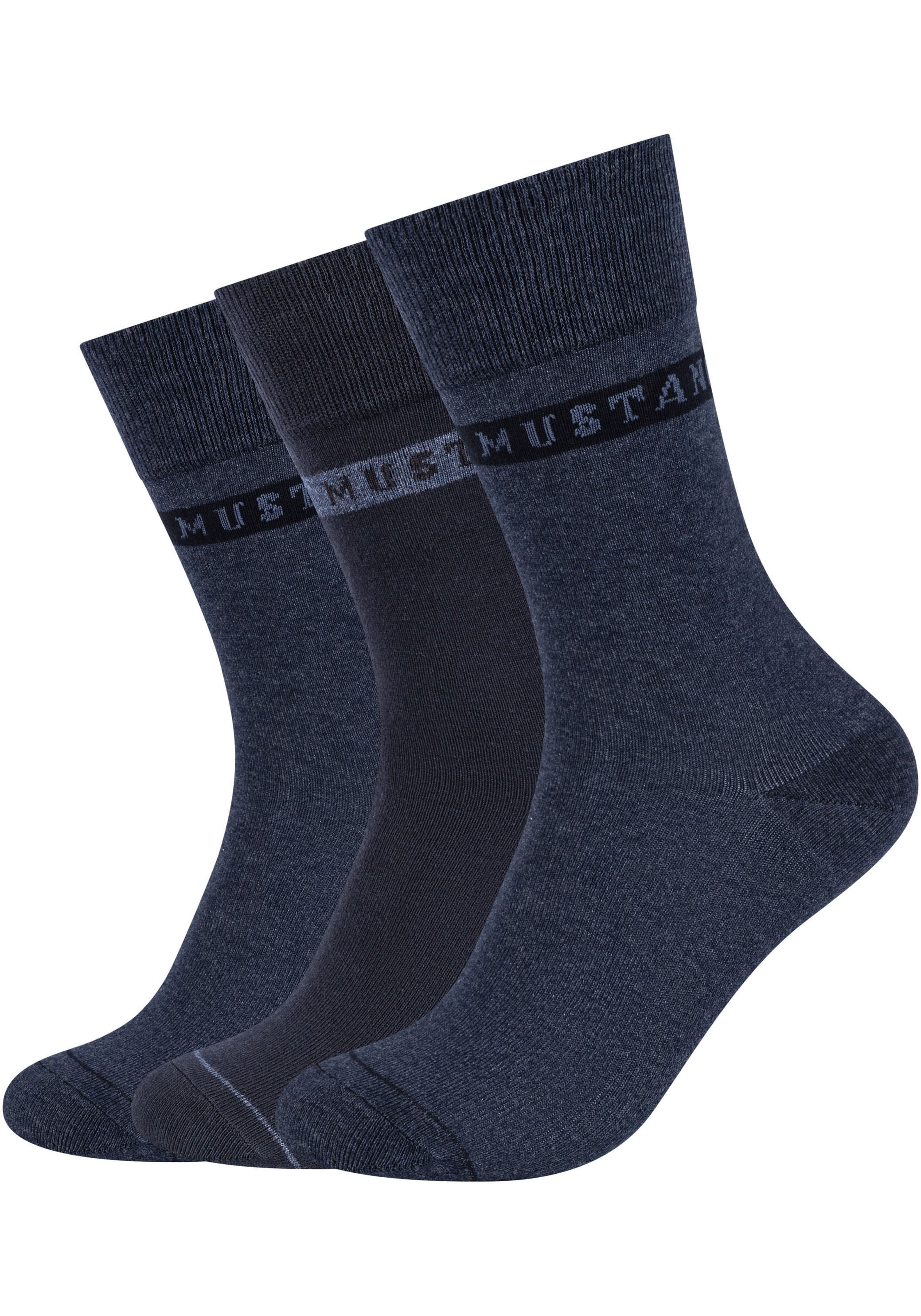 MUSTANG Socken »casual«, (6 Paar), weicher und elastischer Komfortbund