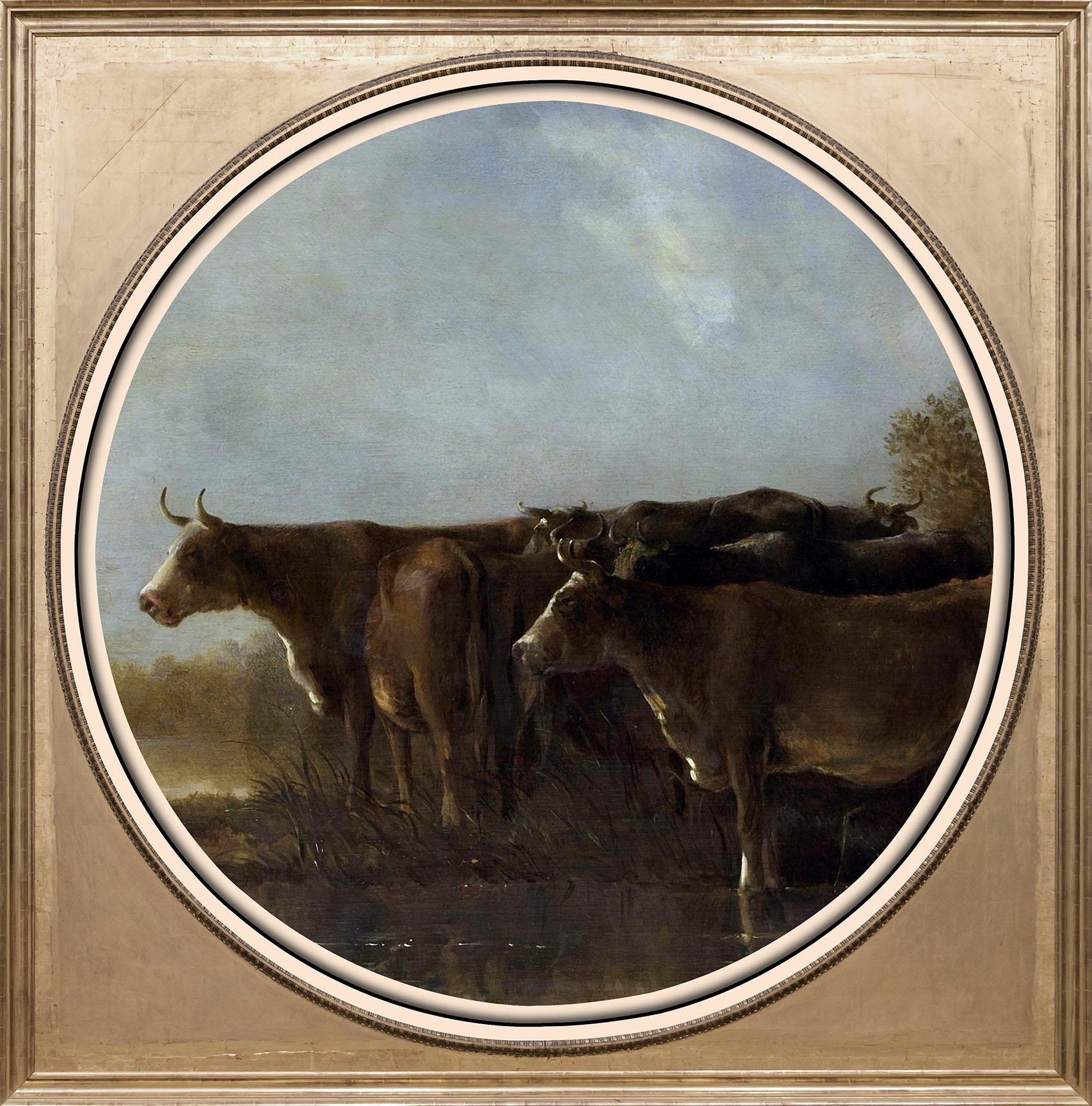 queence Acrylglasbild »Kühe«, Kunst-Gemälde-Tiere-Kuh-Kuhbilder-Wiesen & Bä günstig online kaufen
