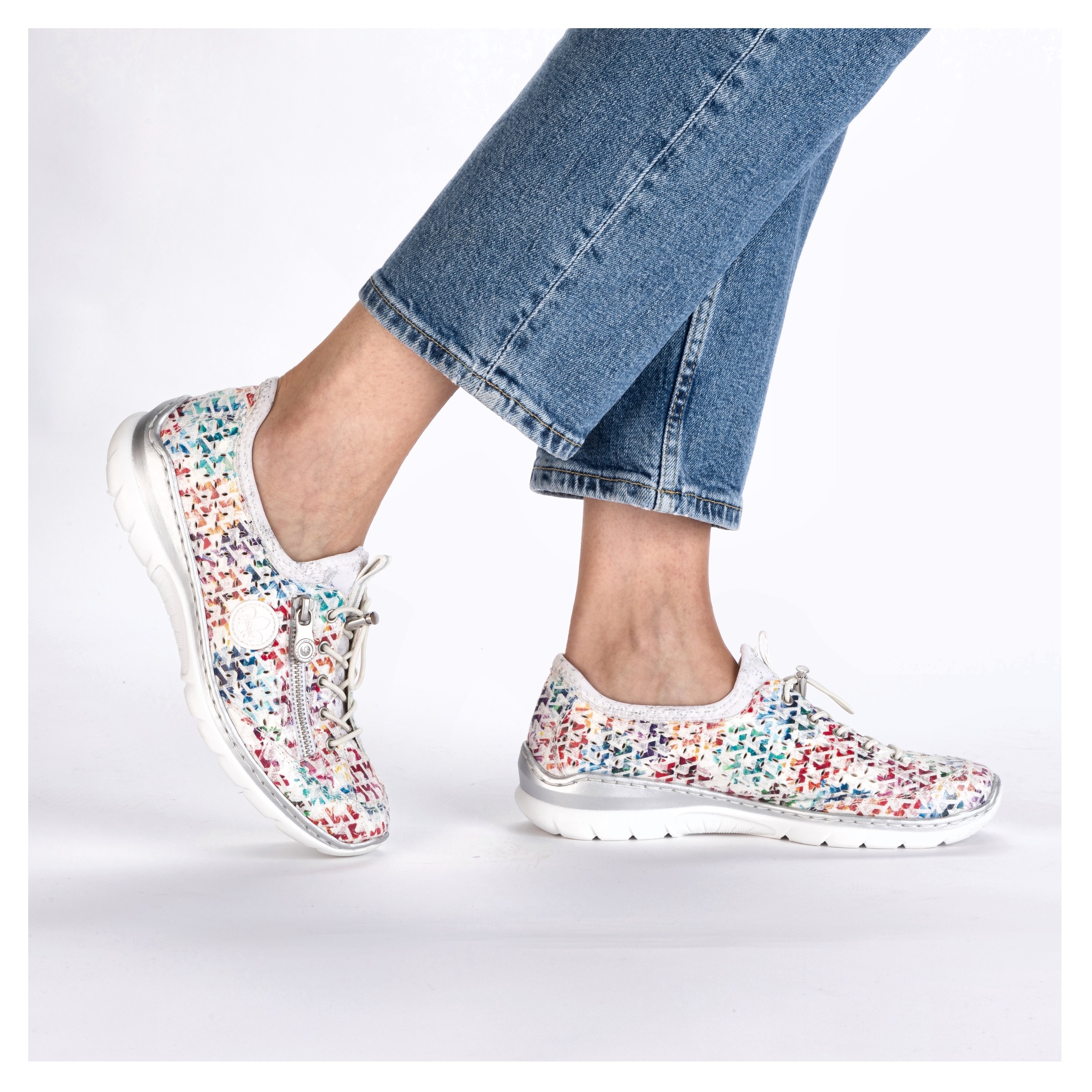 Rieker Slip-On Sneaker, Schlupfschuh, Freizeitsneaker, Halbschuh mit MemoSoft-Ausstattung