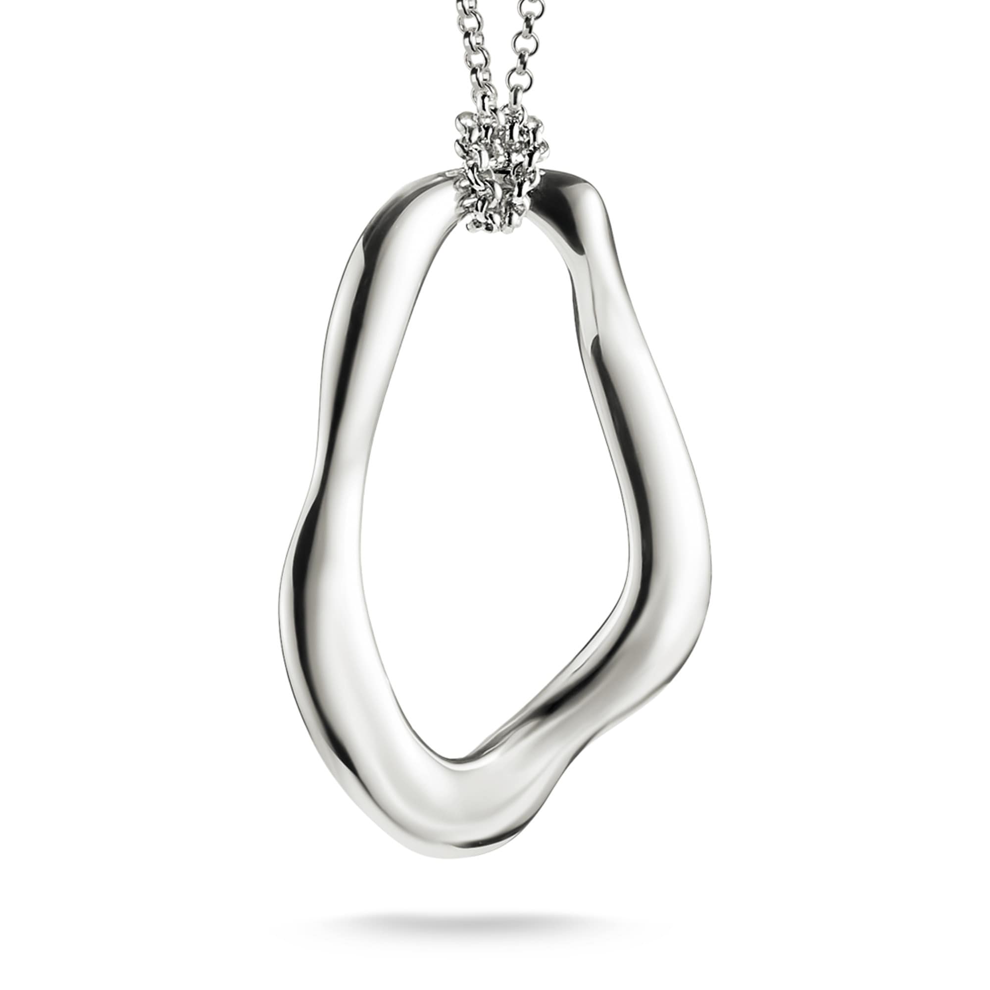 THOMAS SABO Kette mit Anhänger »Natural Beauty Kette mit organisch geformtem Anhänger, Bold Elegance«