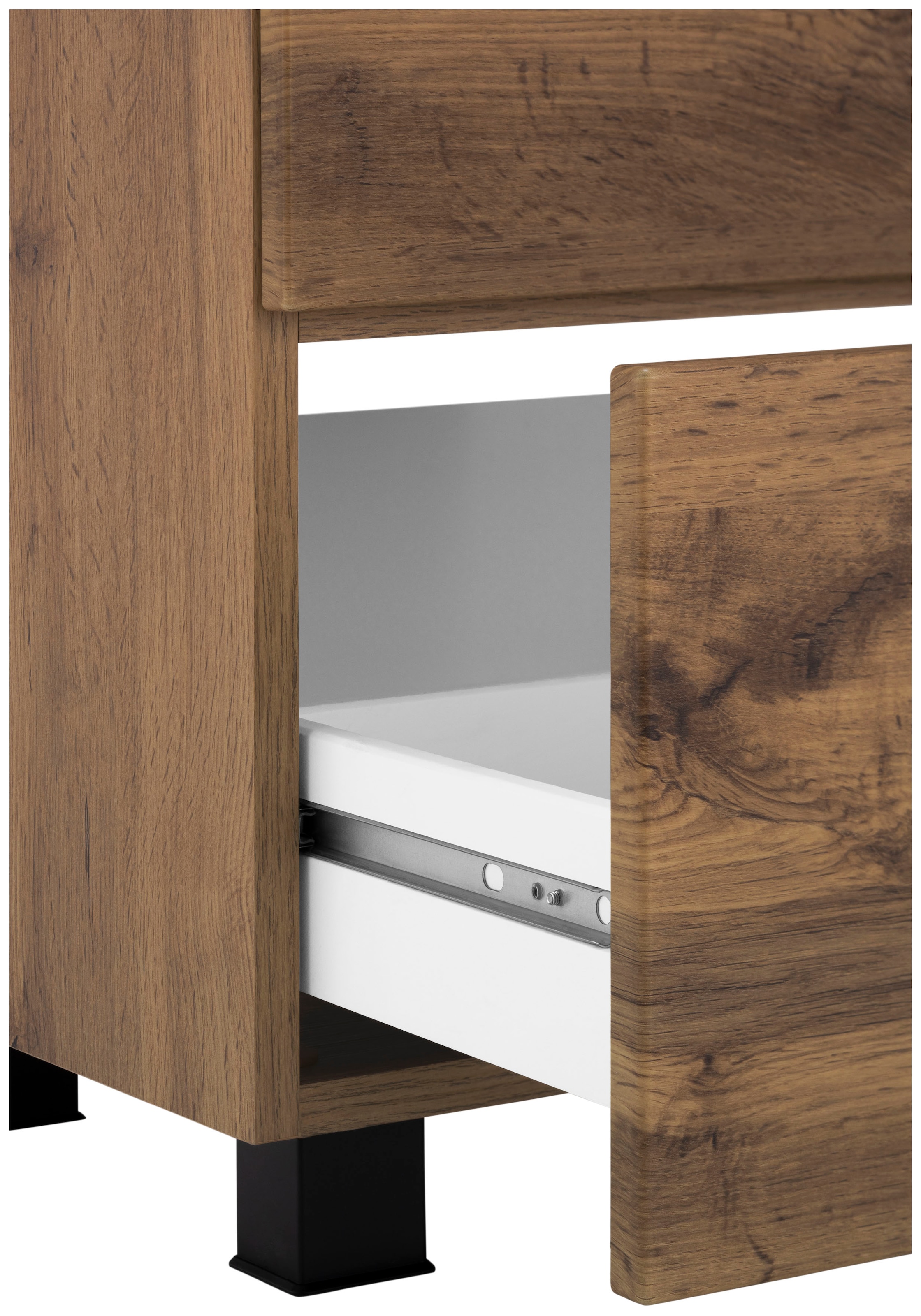 welltime Waschbeckenunterschrank »Trento, verschiedene Ausführungen und Farben«, Badmöbel, Breite 60 cm, Beckenunterschrank auf Füßen, Made in Germany