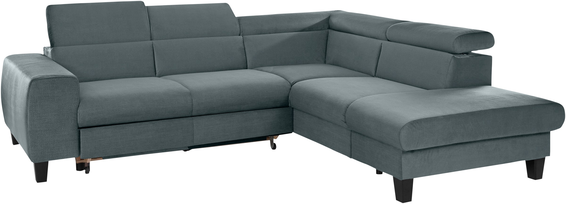 COTTA Ecksofa »Morven L-Form mit Kopfteilverstellung«, wahlweise mit Bettfunktion, Bettkasten & Wireless-Charger