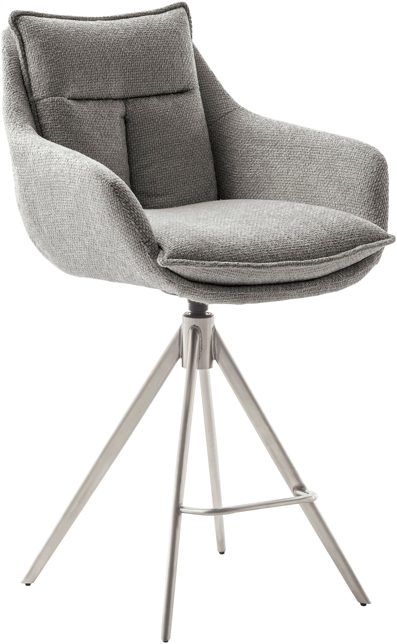 MCA furniture Bistrostuhl »Parker Tresenstuhl mit Armlehnen Tresenhocker«, (Set), 2 St., Struktur weich, Barhocker,Barmoebel,Barstuhl,360° drehbar,mit Lehne,belastbar 120 kg