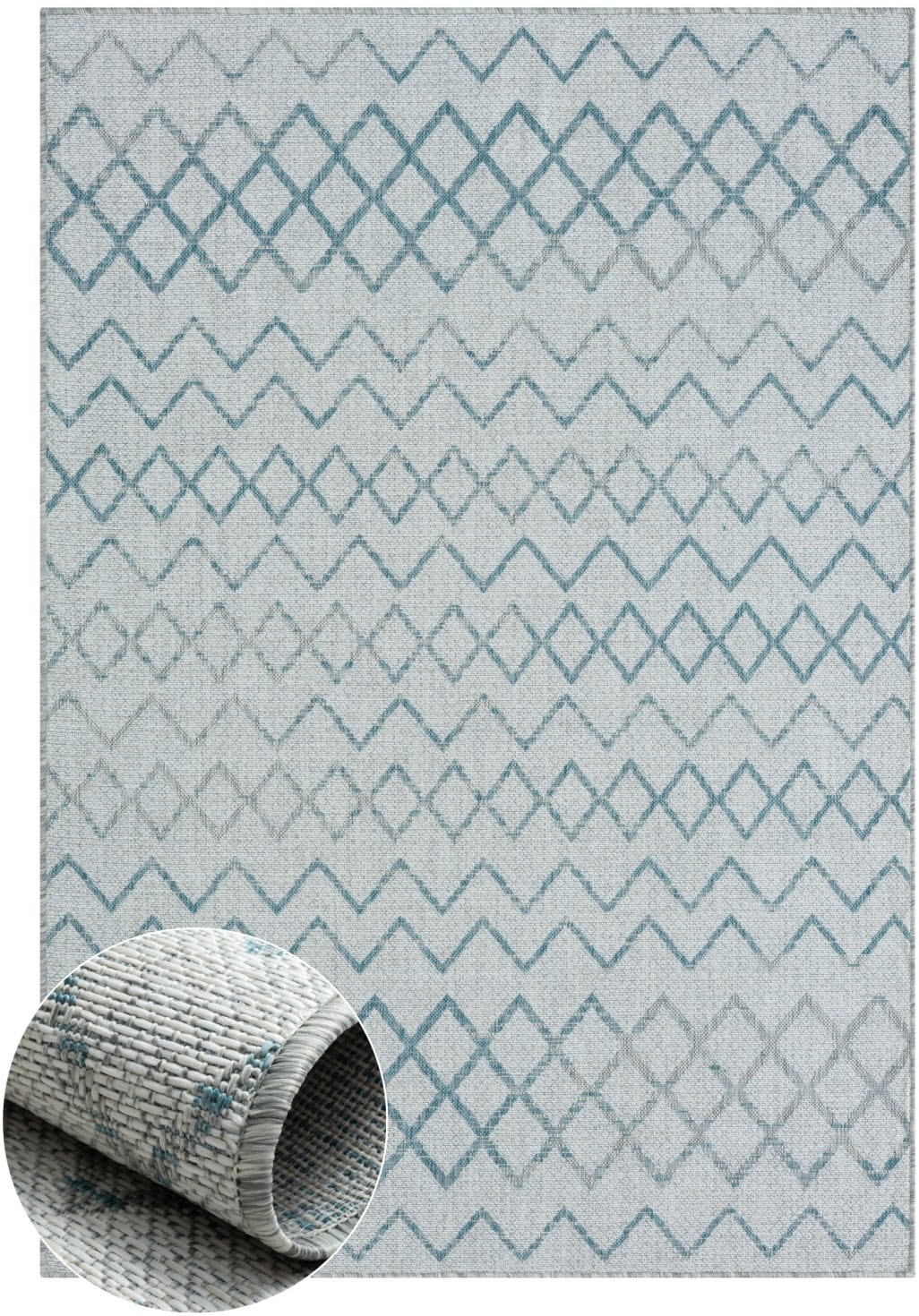 Myflair Möbel & Accessoires Teppich »Nebula Lagerräumung«, rechteckig, 6 mm Höhe, modernes Design, Rauten, Outdoor geeignet, Balkon, Terrasse